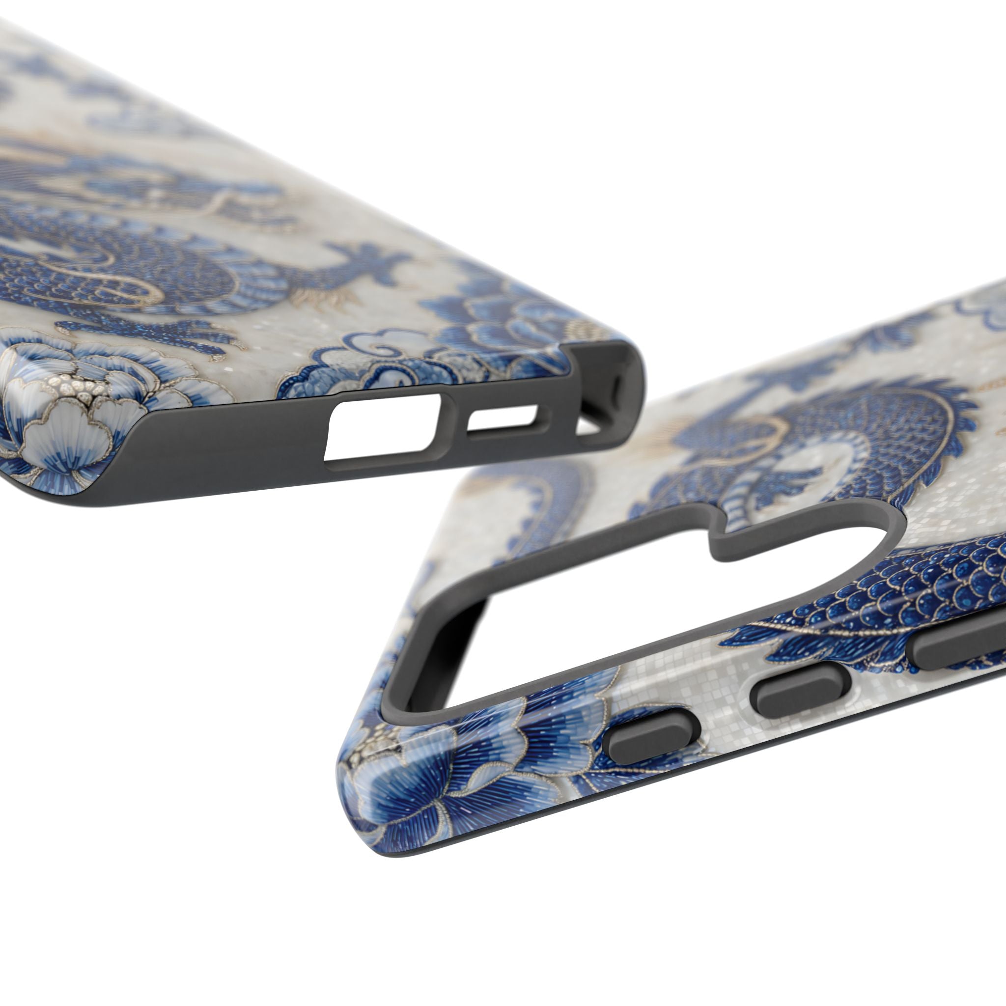 Asian Zodiac Dragon Samsung Galaxy Phone Case V2 | Blue & White Porcelain Luxury Protective Case | Year of the Dragon Gift