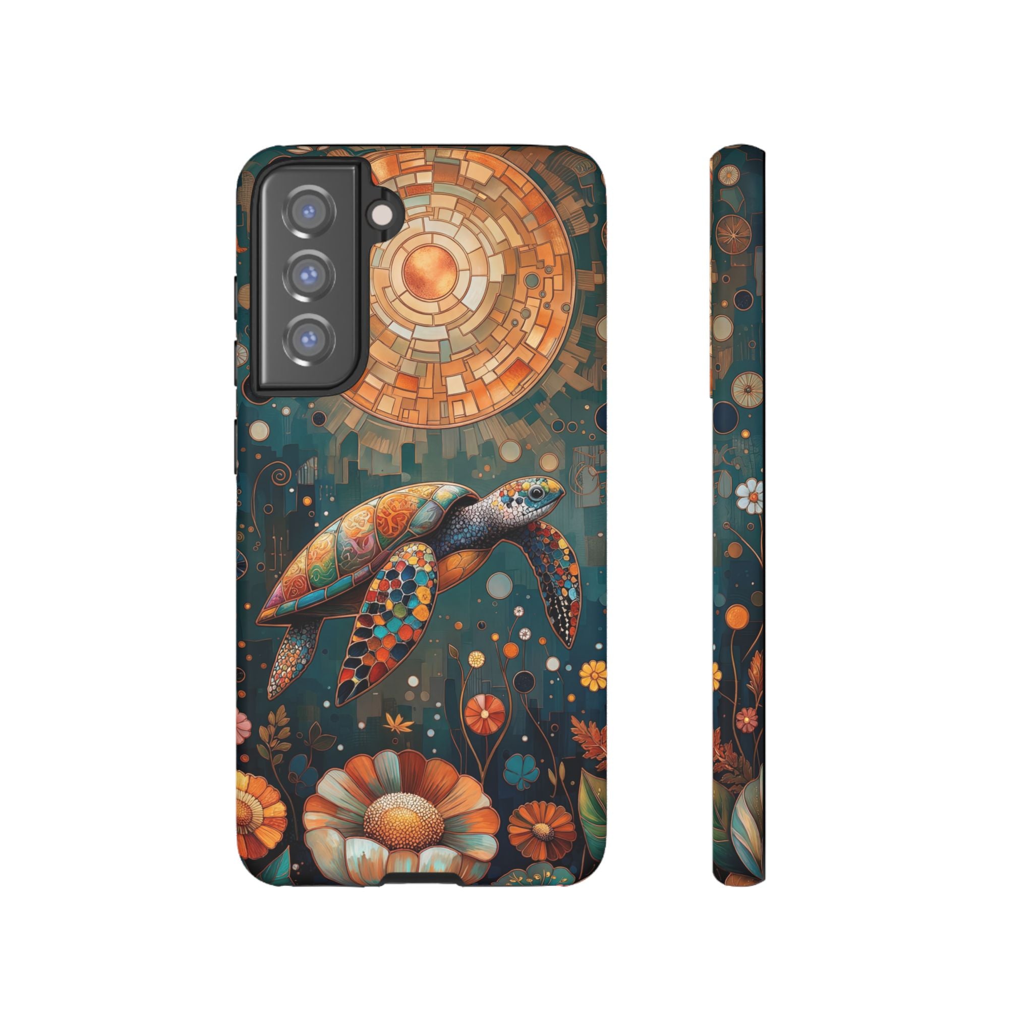 Colourful Mosaic Sea Turtle Samsung Galaxy Case