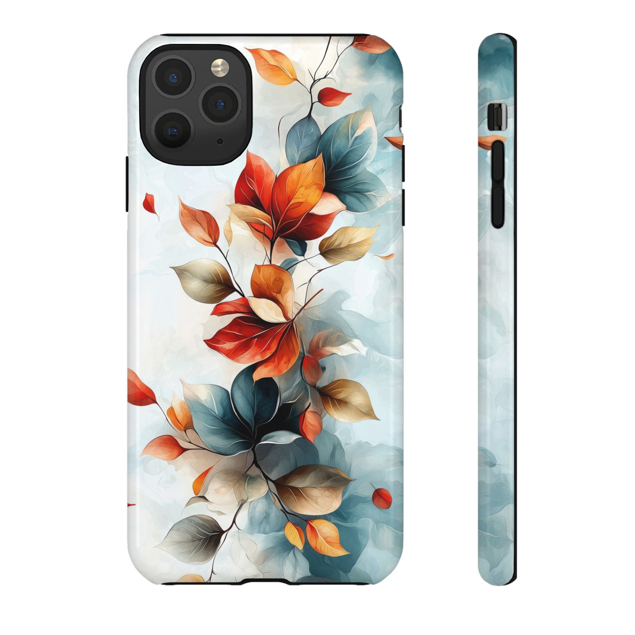 Floral Autumn Leaves Tough iPhone Case