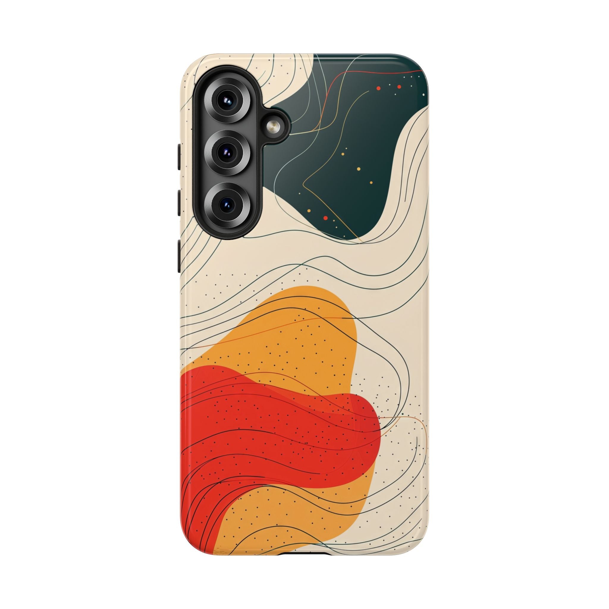 Abstract Retro Waves Samsung Galaxy Case | Colourful Modern Art
