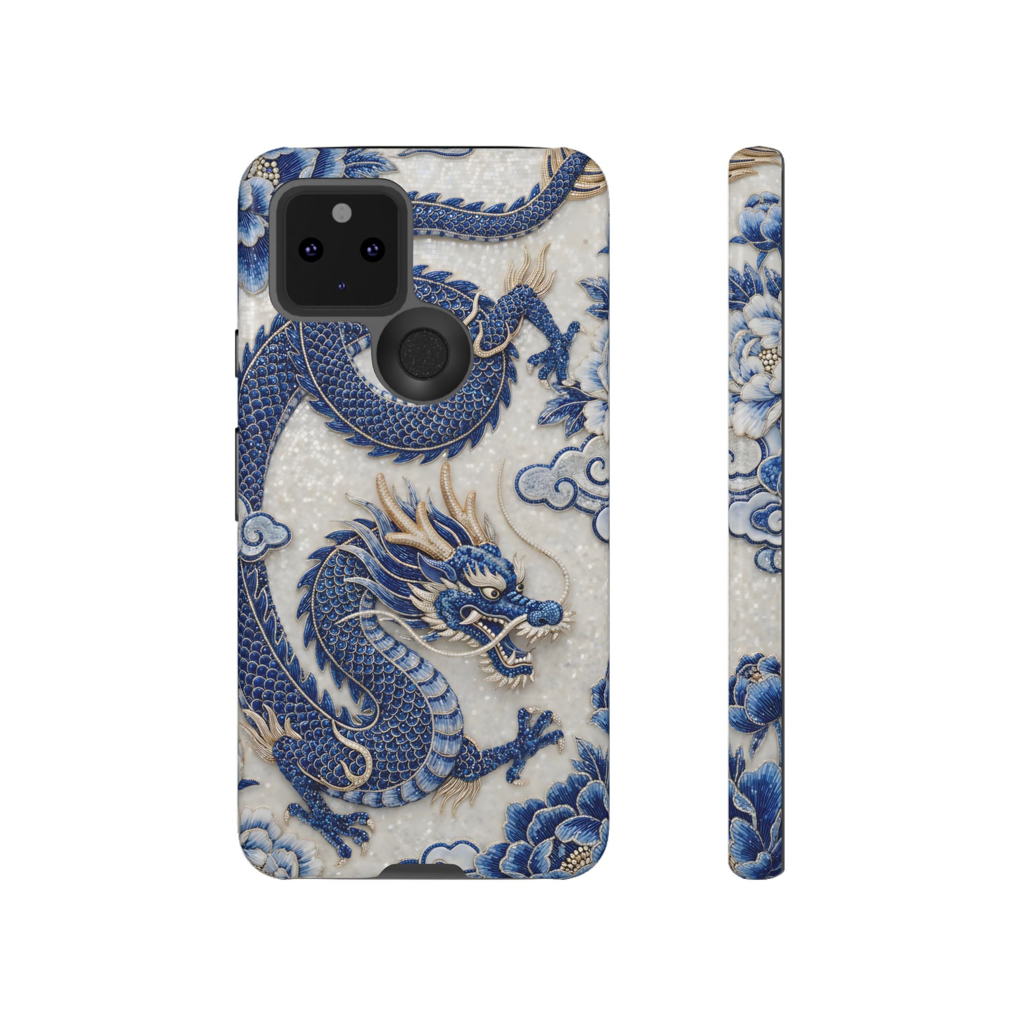 Asian Zodiac Dragon Google Pixel Phone Case V2 | Blue & White Porcelain Luxury Protective Case | Year of the Dragon Gift