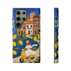 Lemon Coast Scooter Samsung Galaxy Phone Case | Mediterranean Vespa Travel Designn