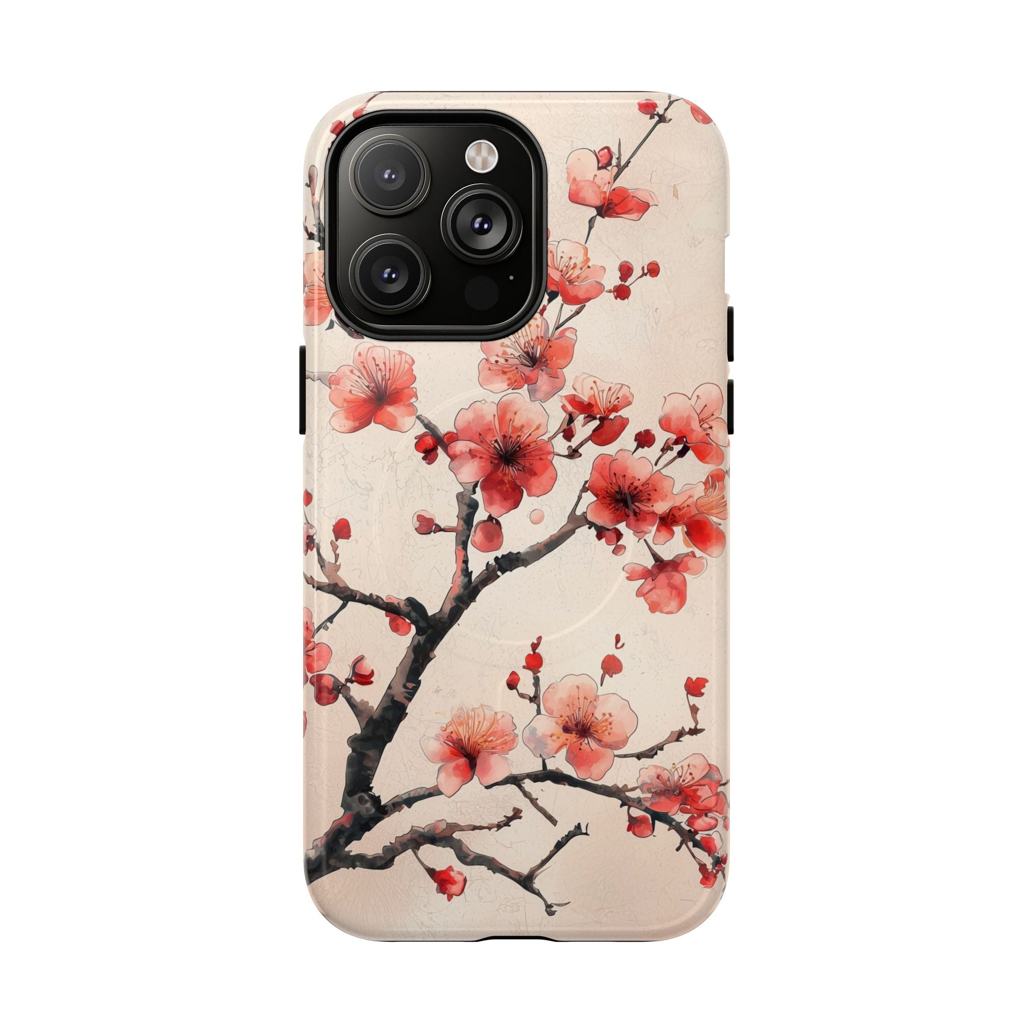 Cherry Blossom MagSafe iPhone Case | Floral Pink Blossom Branch Design