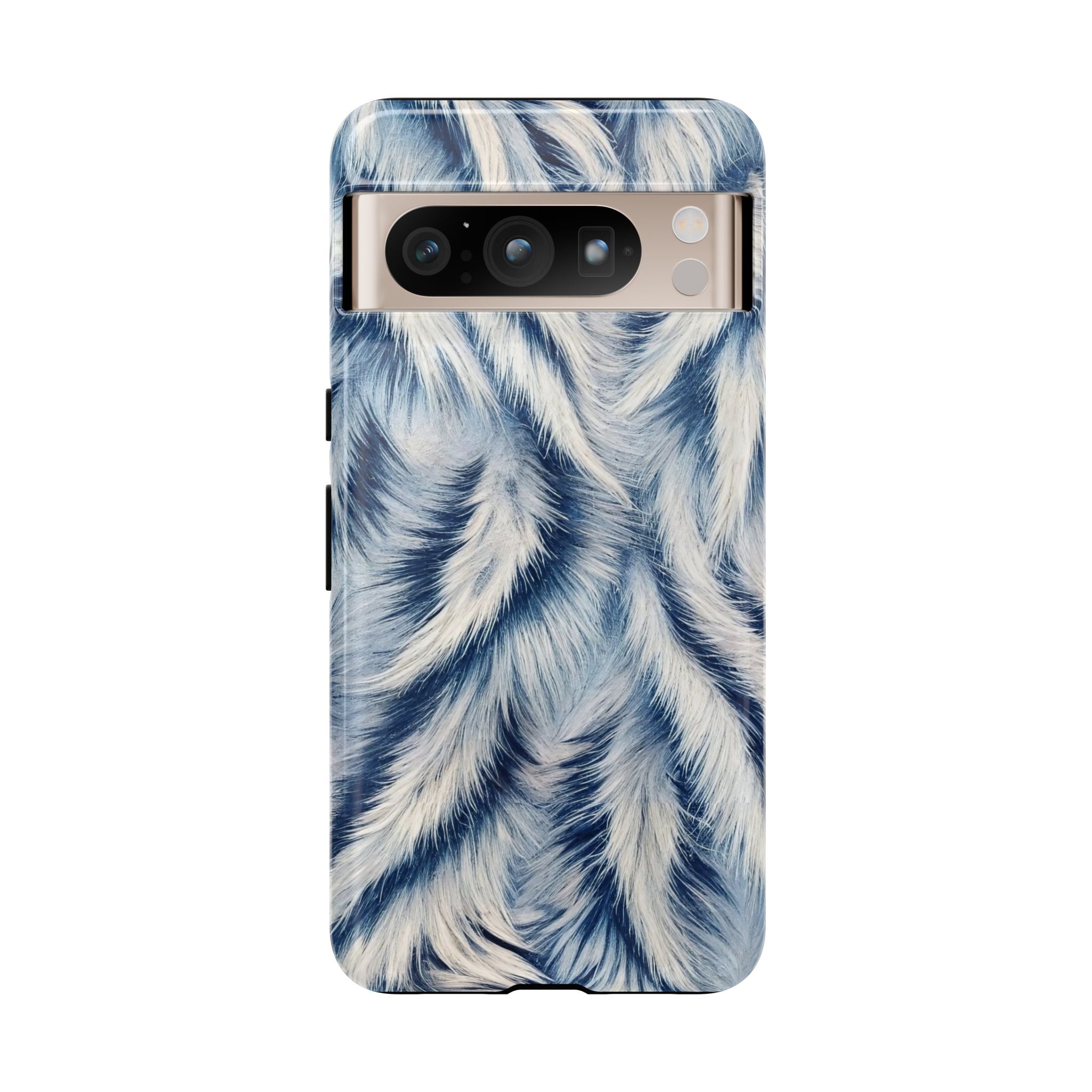 Blue Faux Fur Texture Protective Tough Google Pixel Case