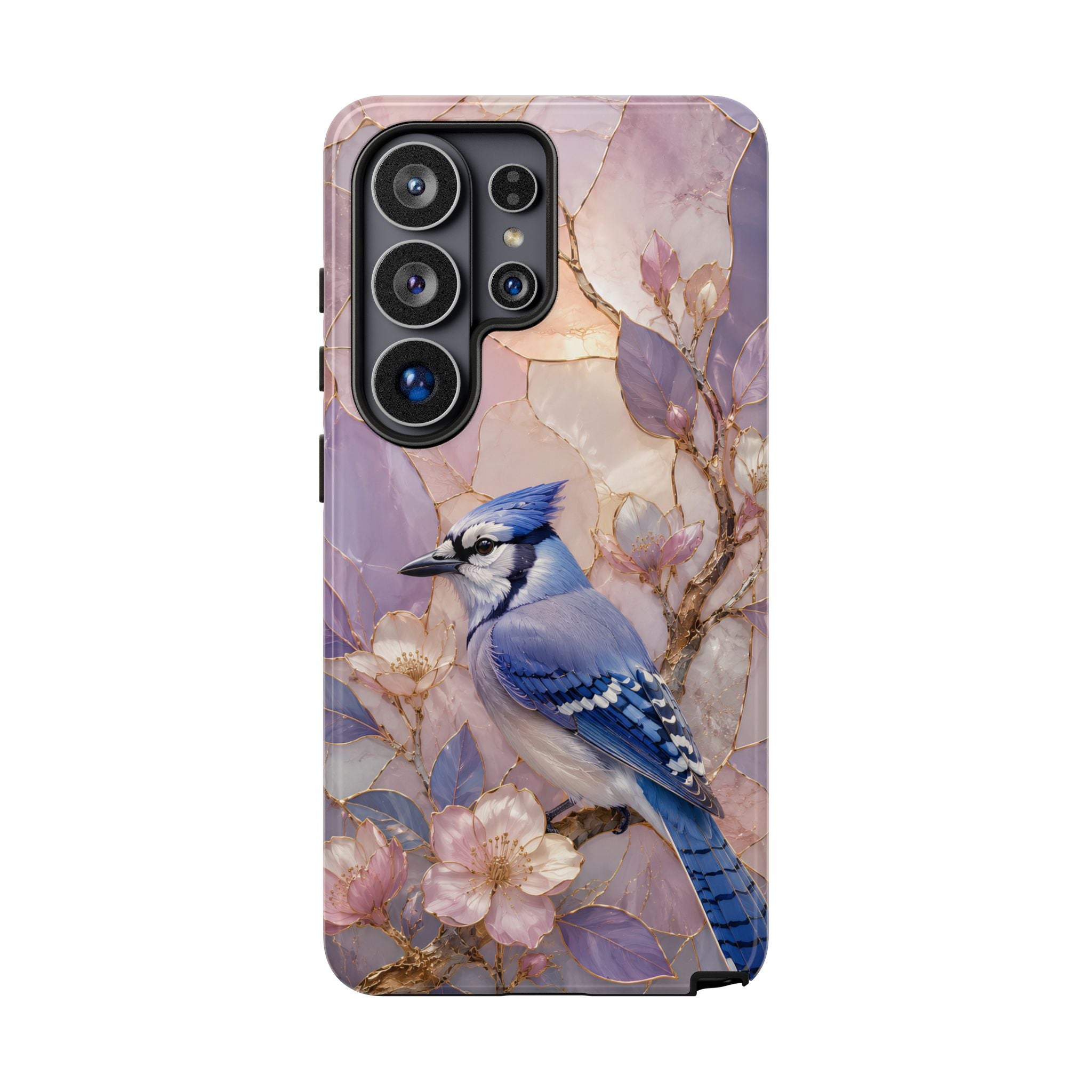 Blue Jay  Samsung Galaxy Phone Case | Bird Floral Phone Case