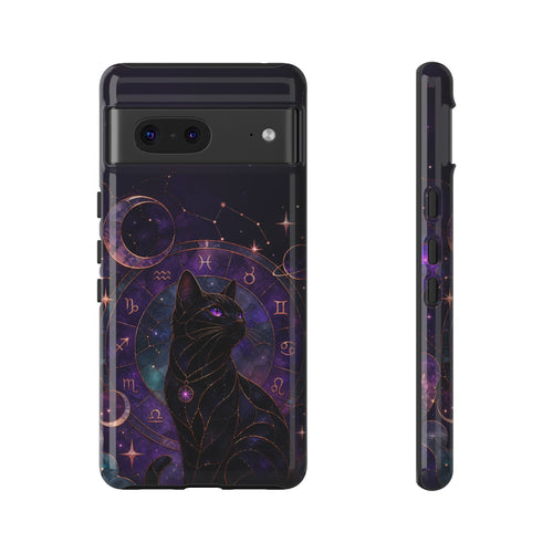 Black Cat Astrology Samsung Galaxy Phone Case | Zodiac Galaxy Phone Case