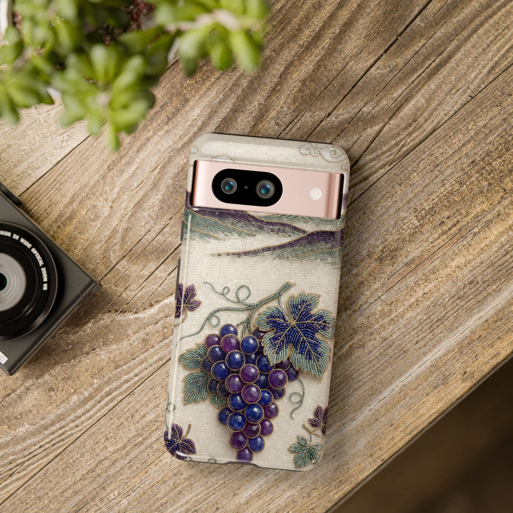 Vintage Grape Google Pixel Phone Case – Botanical Vineyard Art Phone Cover