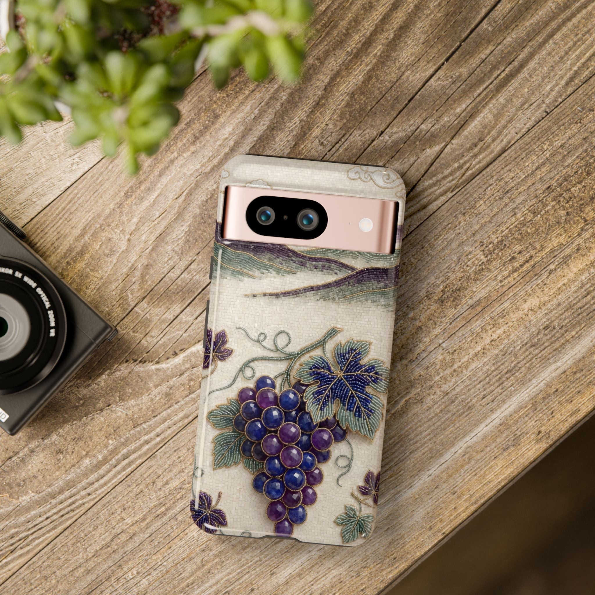 Vintage Grape Google Pixel Phone Case – Botanical Vineyard Art Phone Cover