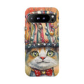 Cat in Colorful Top Hat Google Pixel Case — Whimsical Cat Art iPhone Case