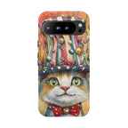 Cat in Colorful Top Hat Google Pixel Case — Whimsical Cat Art iPhone Case