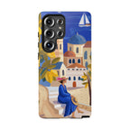 Custodia per telefono Samsung Galaxy Villaggio Mediterraneo | Design con Barca a Vela Panoramica e Limoneto