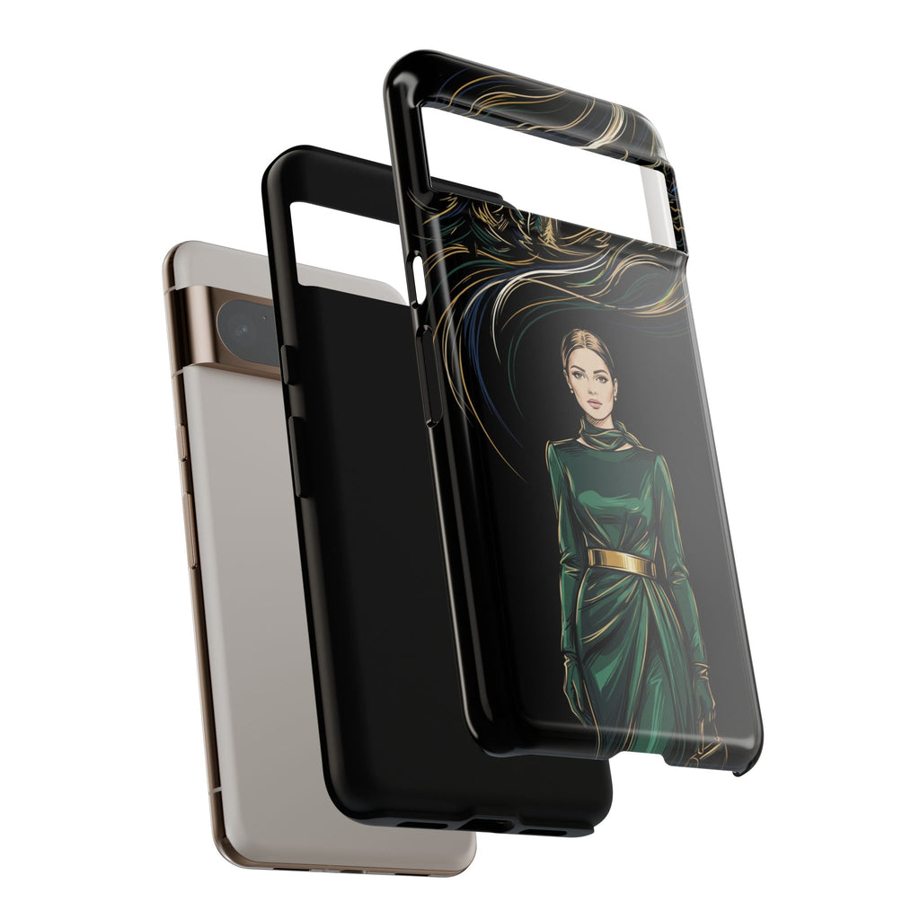 Custodia per Google Pixel Donna Elegante nella Foresta