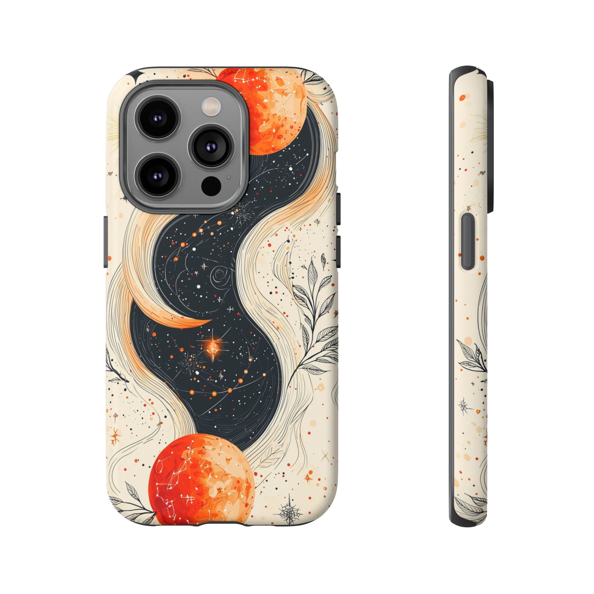Astrology Galaxy iPhone Case | Red Moon Celestial