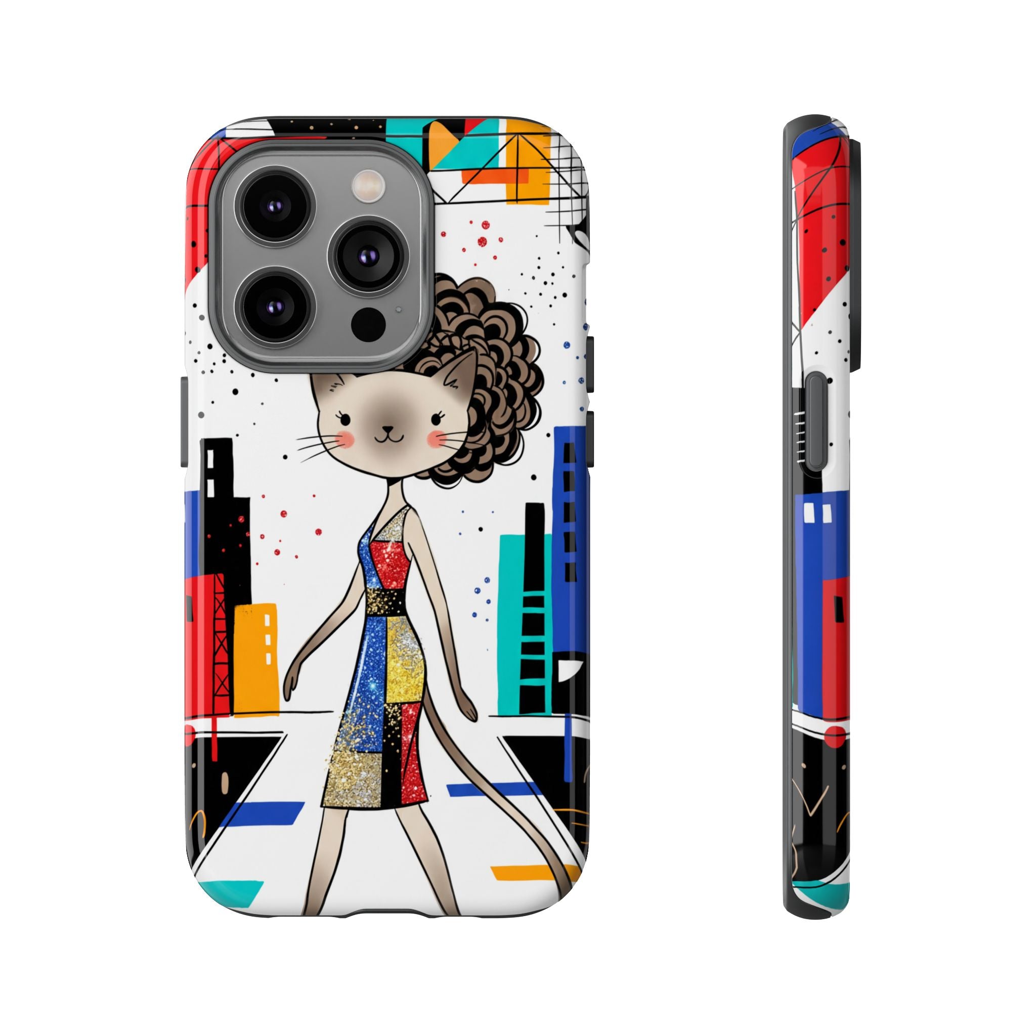 Catwalk City iPhone Case | Cute Fashion Cat