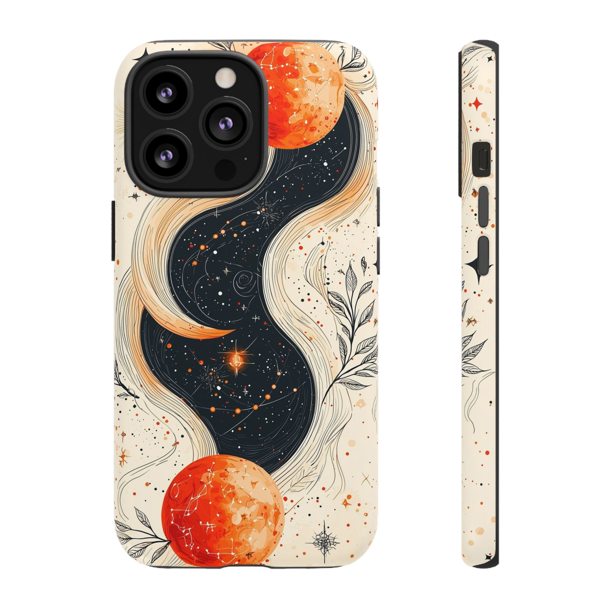 Astrology Galaxy iPhone Case | Red Moon Celestial