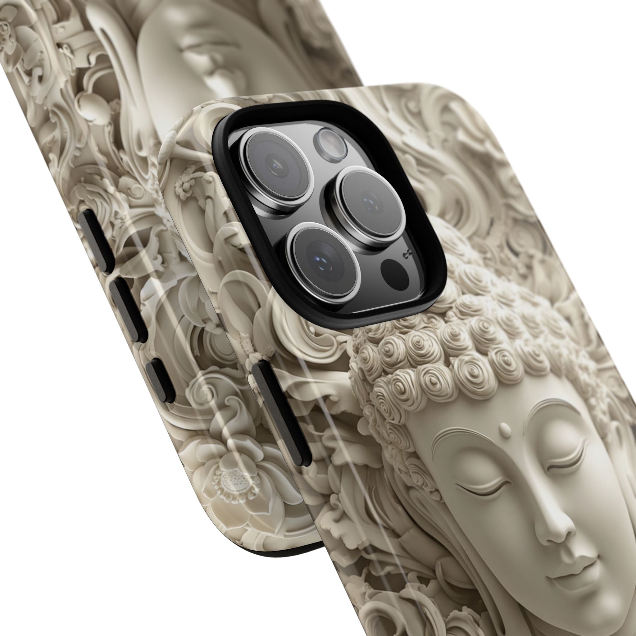 Buddha Relief iPhone Case — Serene Zen Protective Phone Cover