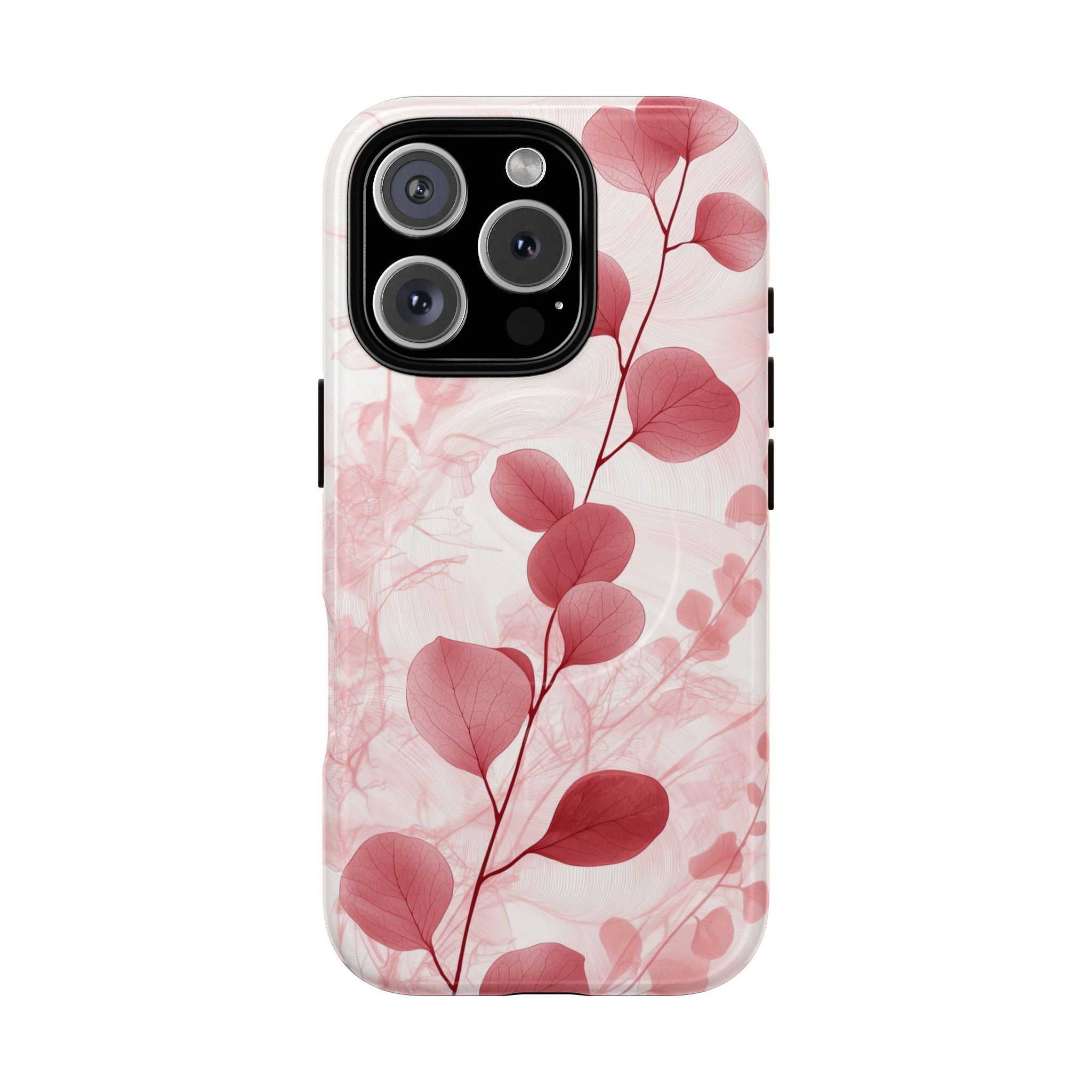 Pink Botanical Floral Eucalyptus MagSafe iPhone Case
