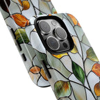 Stained Glass Autumn Leaves Mosaic iPhone Case