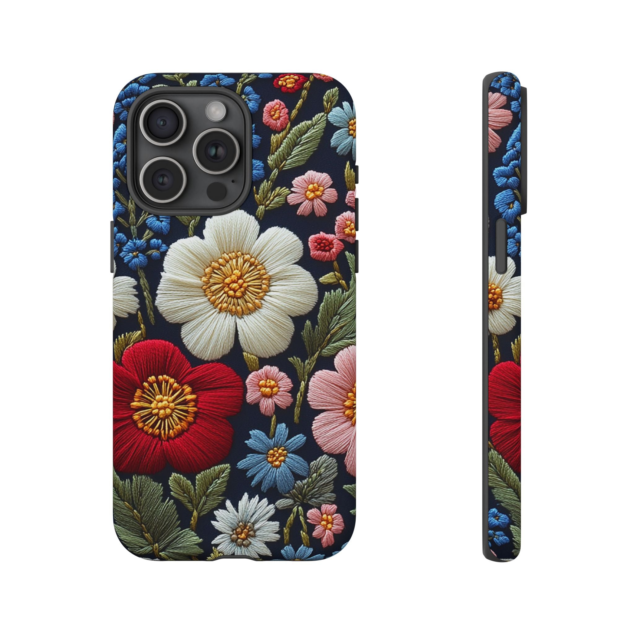 Floral Embroidered Garden iPhone Case