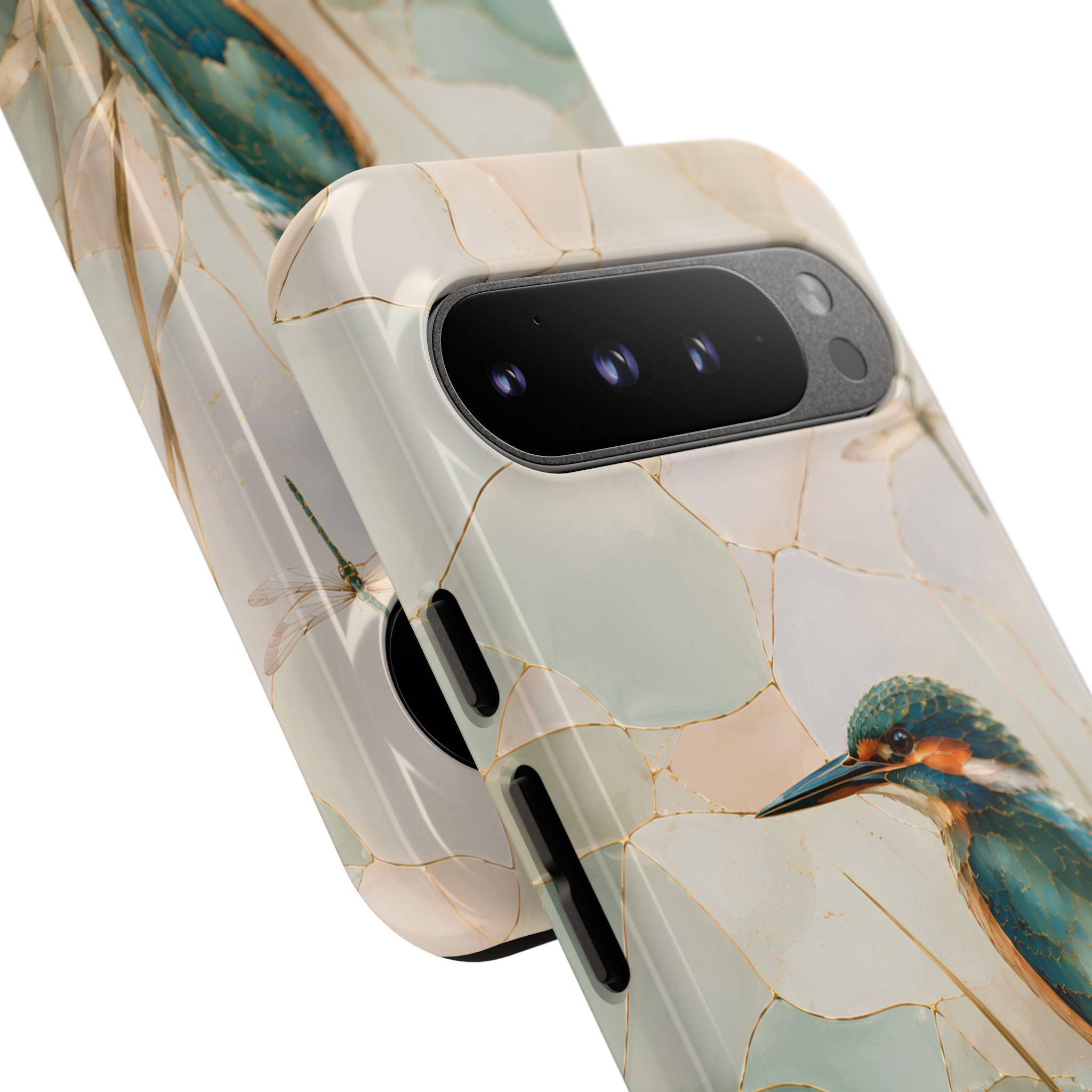 Kingfisher Google Pixel Phone Case | Lotus Flower Phone Case
