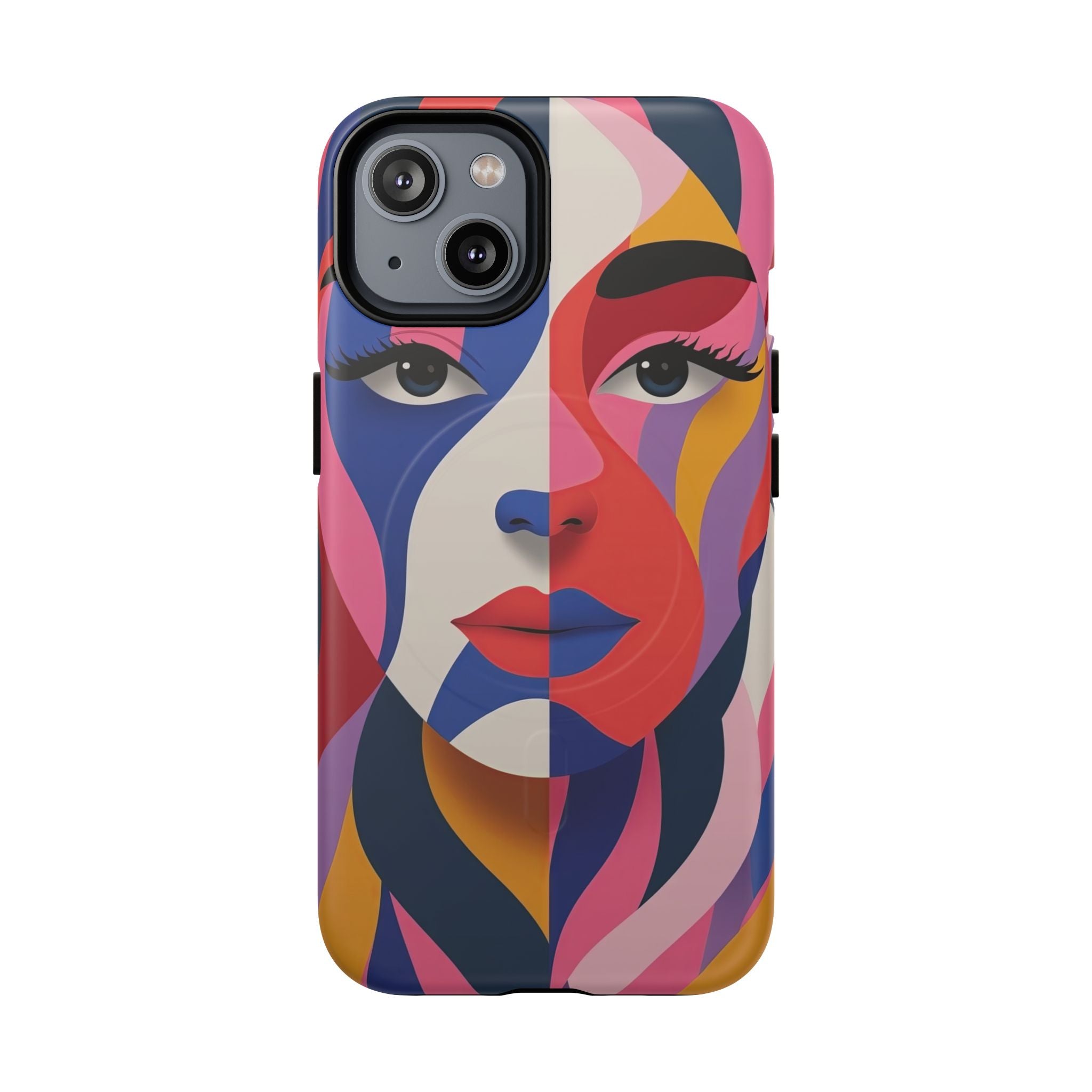 Abstract Colourful Face MagSafe iPhone Case | Vibrant Pop Art