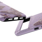 Purple Butterfly Tough Google Pixel Phone Case | Sparkling Floral Protective Cover