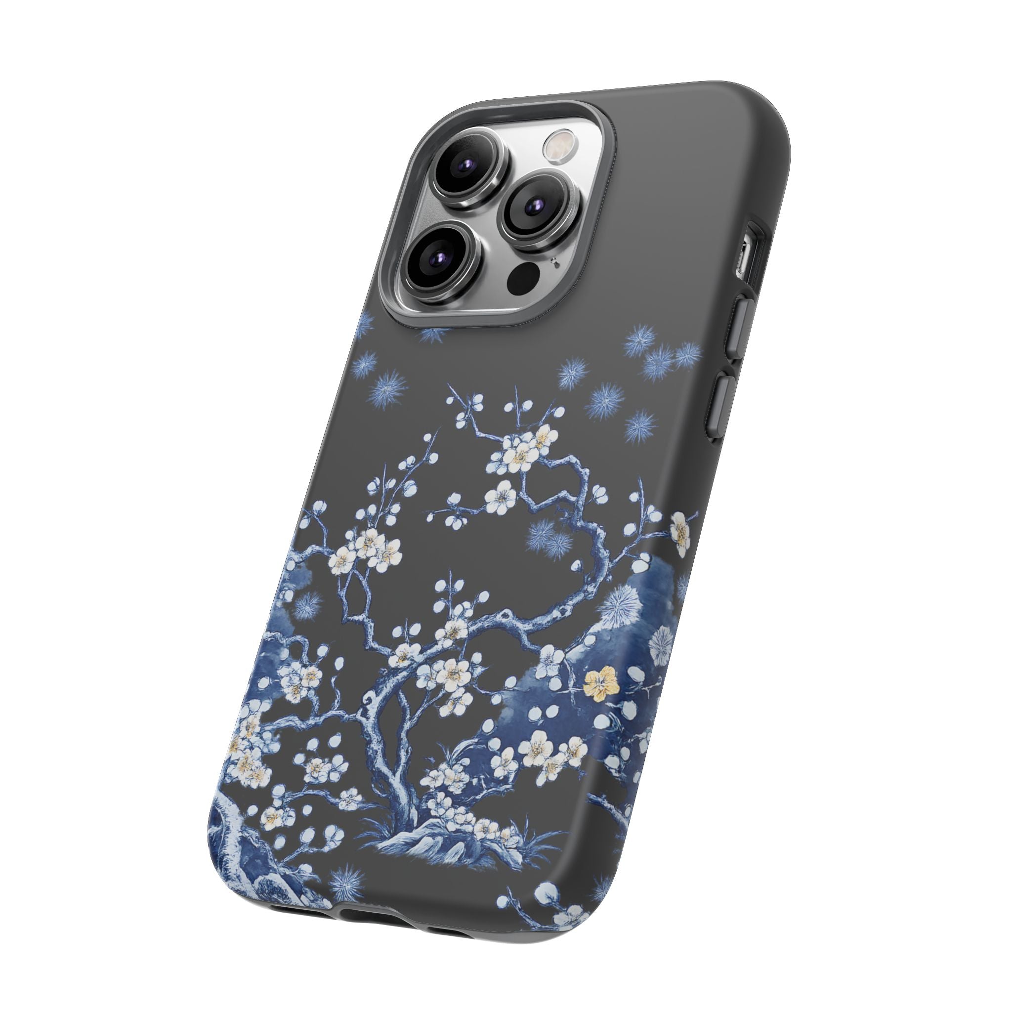 Blue Floral Cherry Blossom Tough iPhone Case