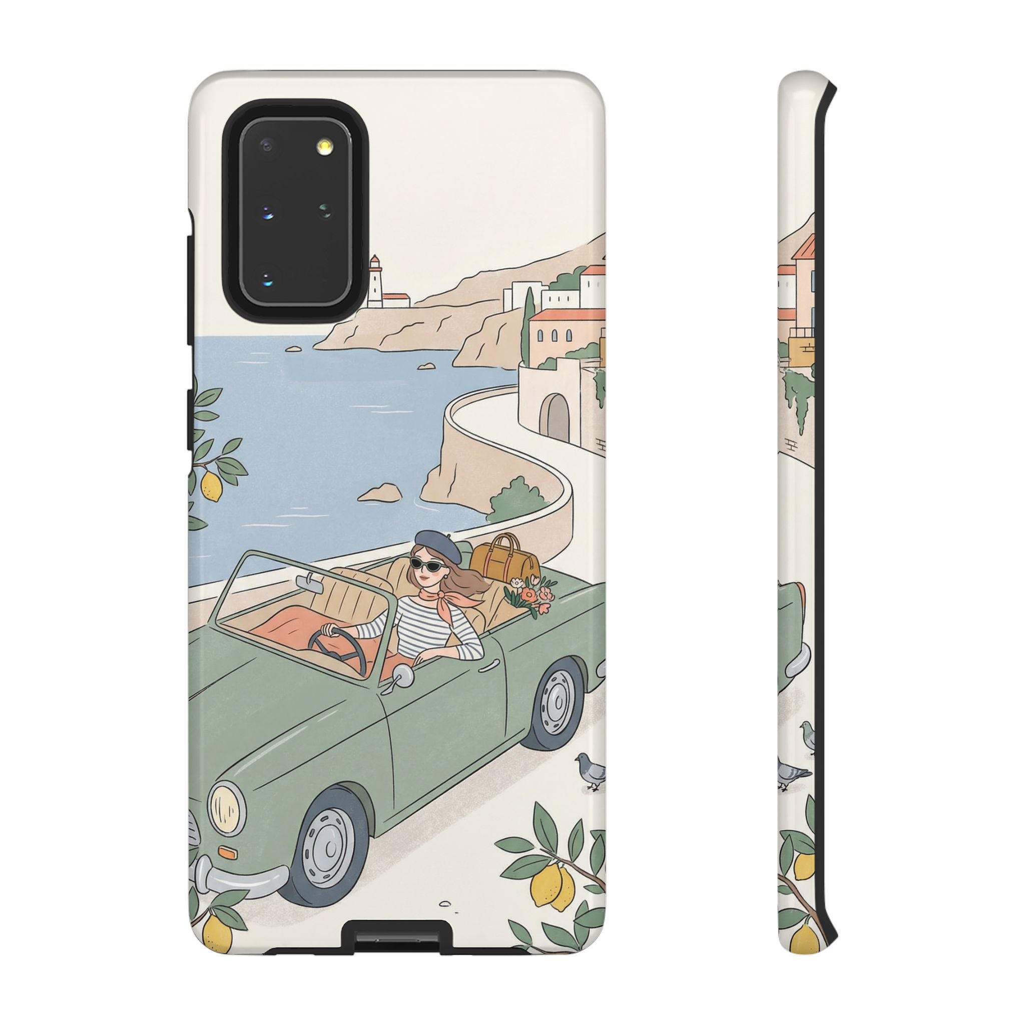 Retro Coastal Road Trip Design Samsung Galaxy Phone Case