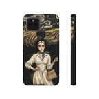 Vintage Elegance Google Pixel Phone Case | Retro Woman with Flowing Golden Hair