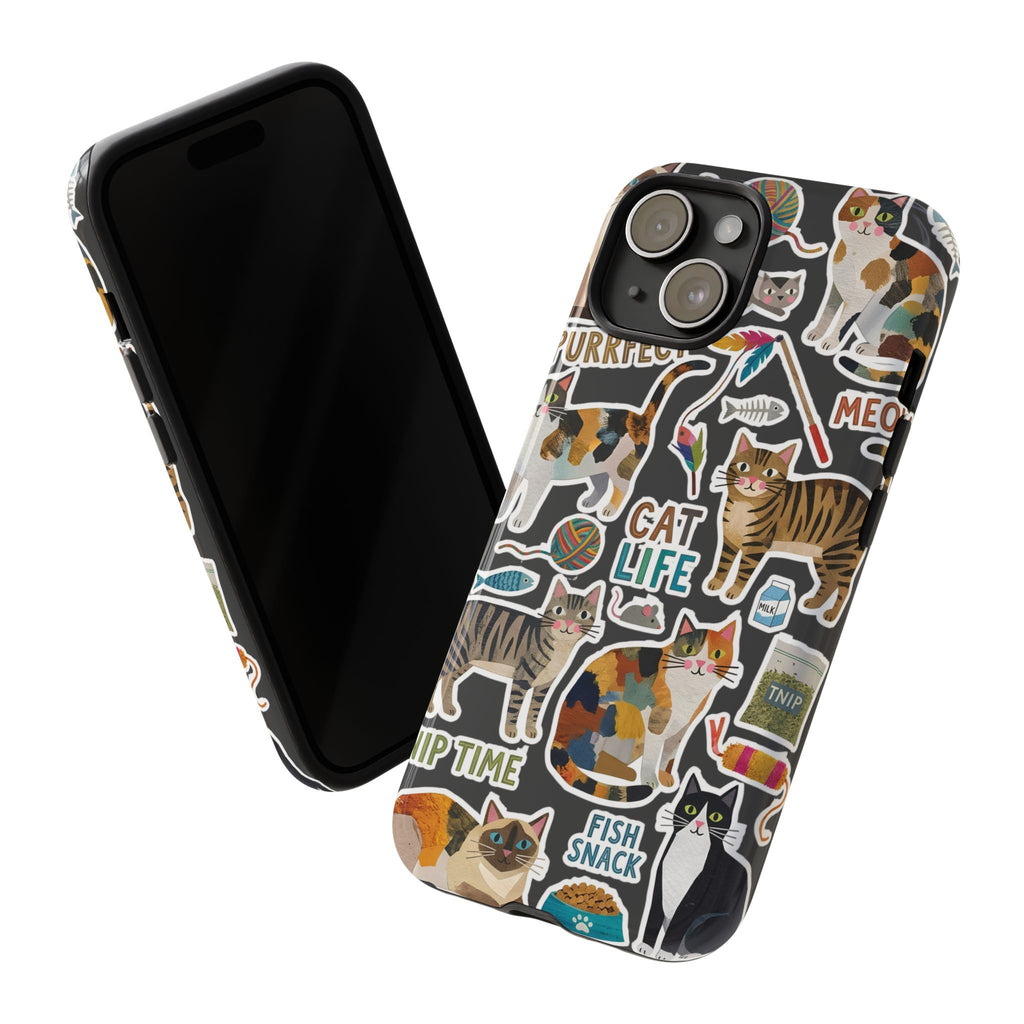 Cute Cats Sticker Tough iPhone Case