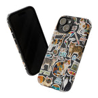 Cute Cats Sticker Tough iPhone Case
