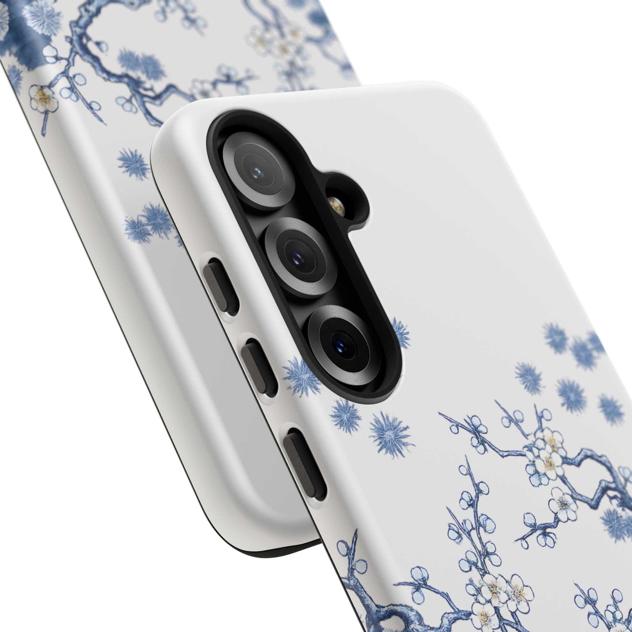 Vintage Blue White Porcelain Samsung Galaxy Phone Case | Chinoiserie Floral Tough Cover