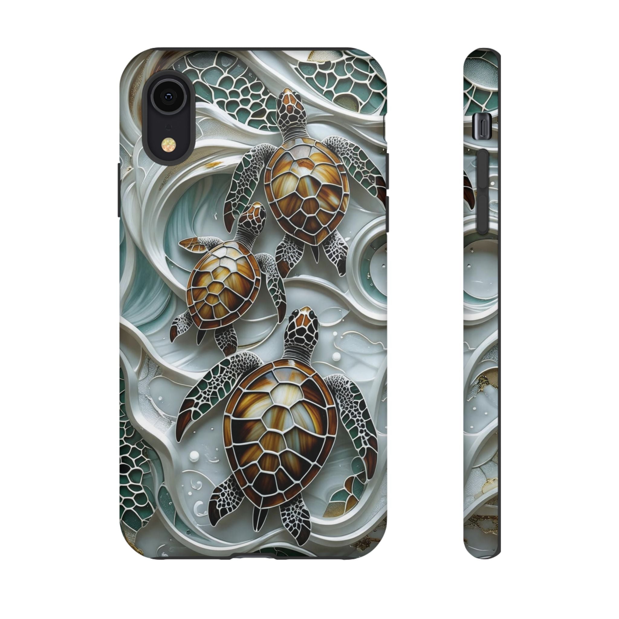 Sea Turtle Phone Case — Ocean Waves Protective iPhone Cover