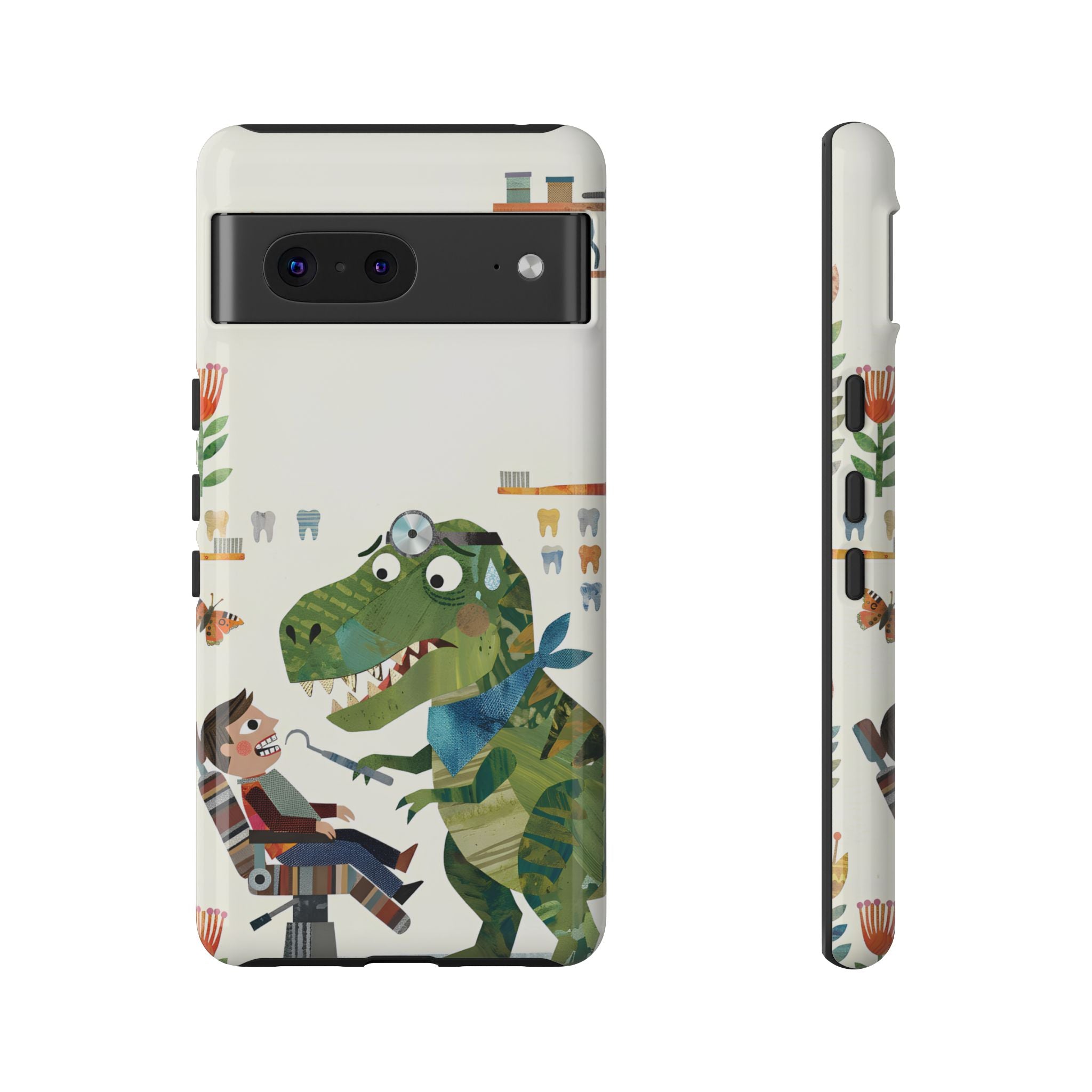 Dinosaur Dentist Tough Google Pixel Phone Case | Cute Pediatric Dental Cover