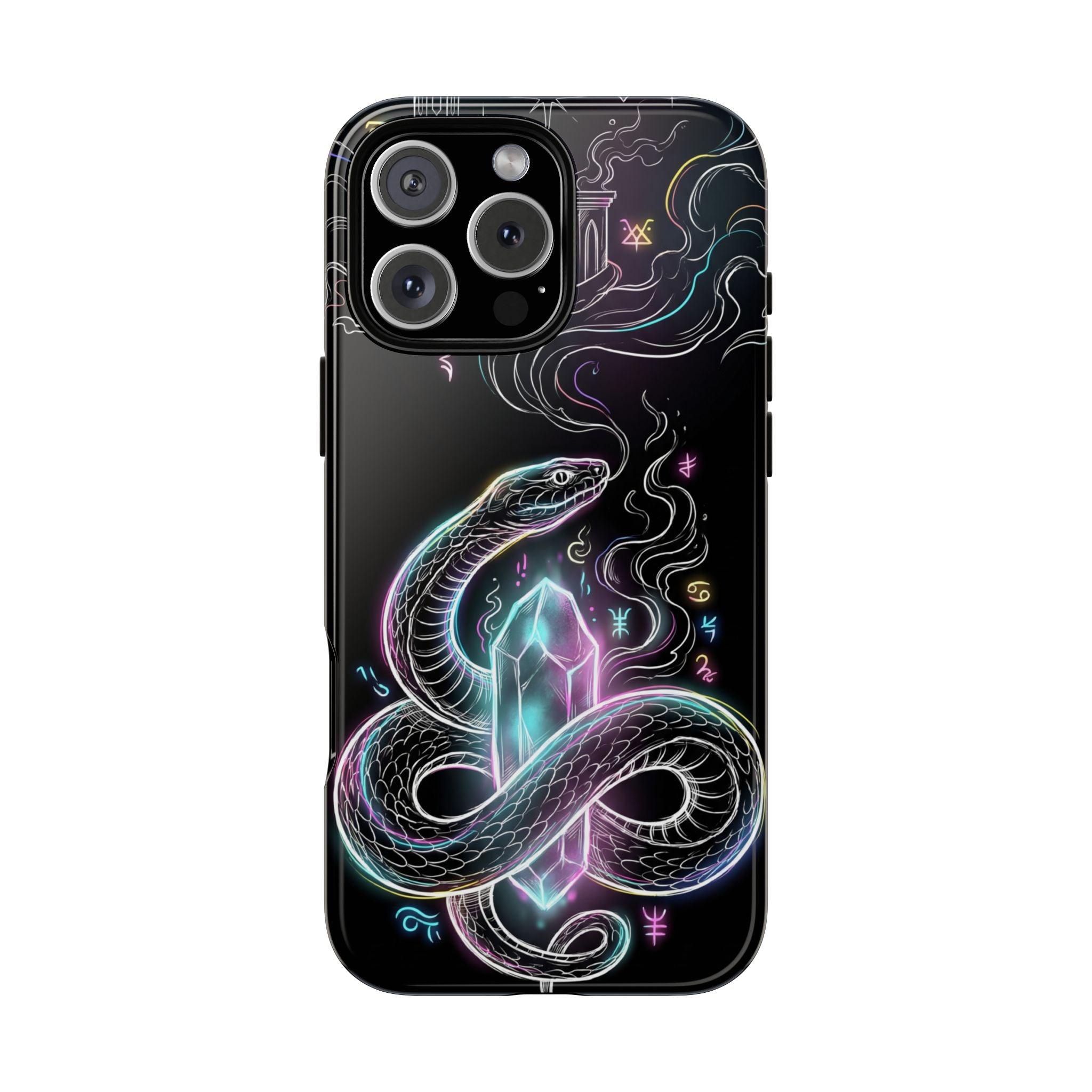 Neon Occult  Mystic Snake Crystal iPhone Case