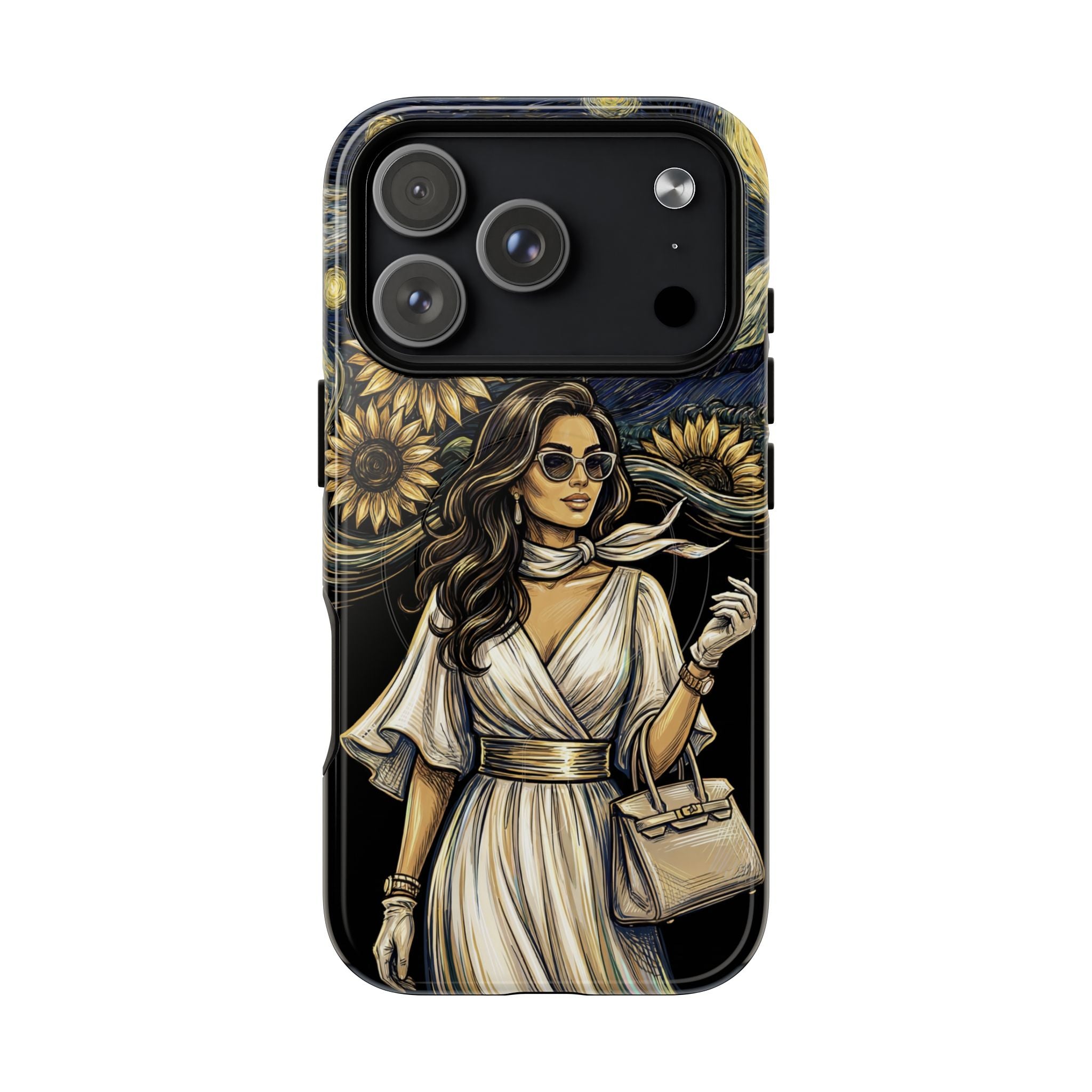 Van Gogh Night Sunflowers MagSafe iPhone Case | Chic Woman Art