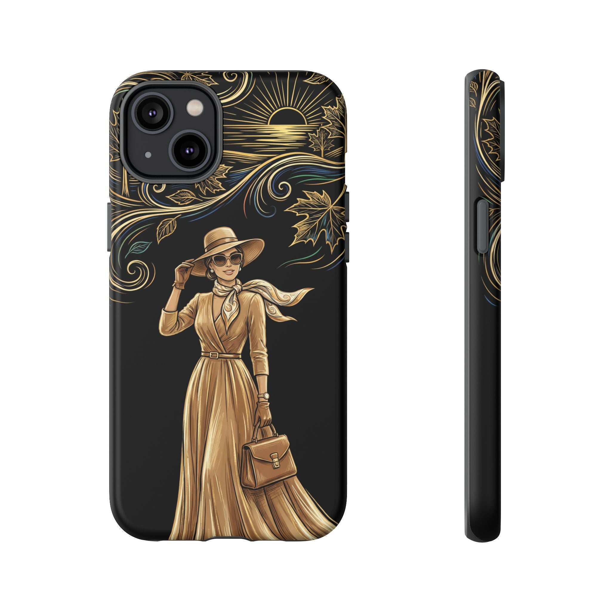 Vintage Autumn Lady iPhone Case