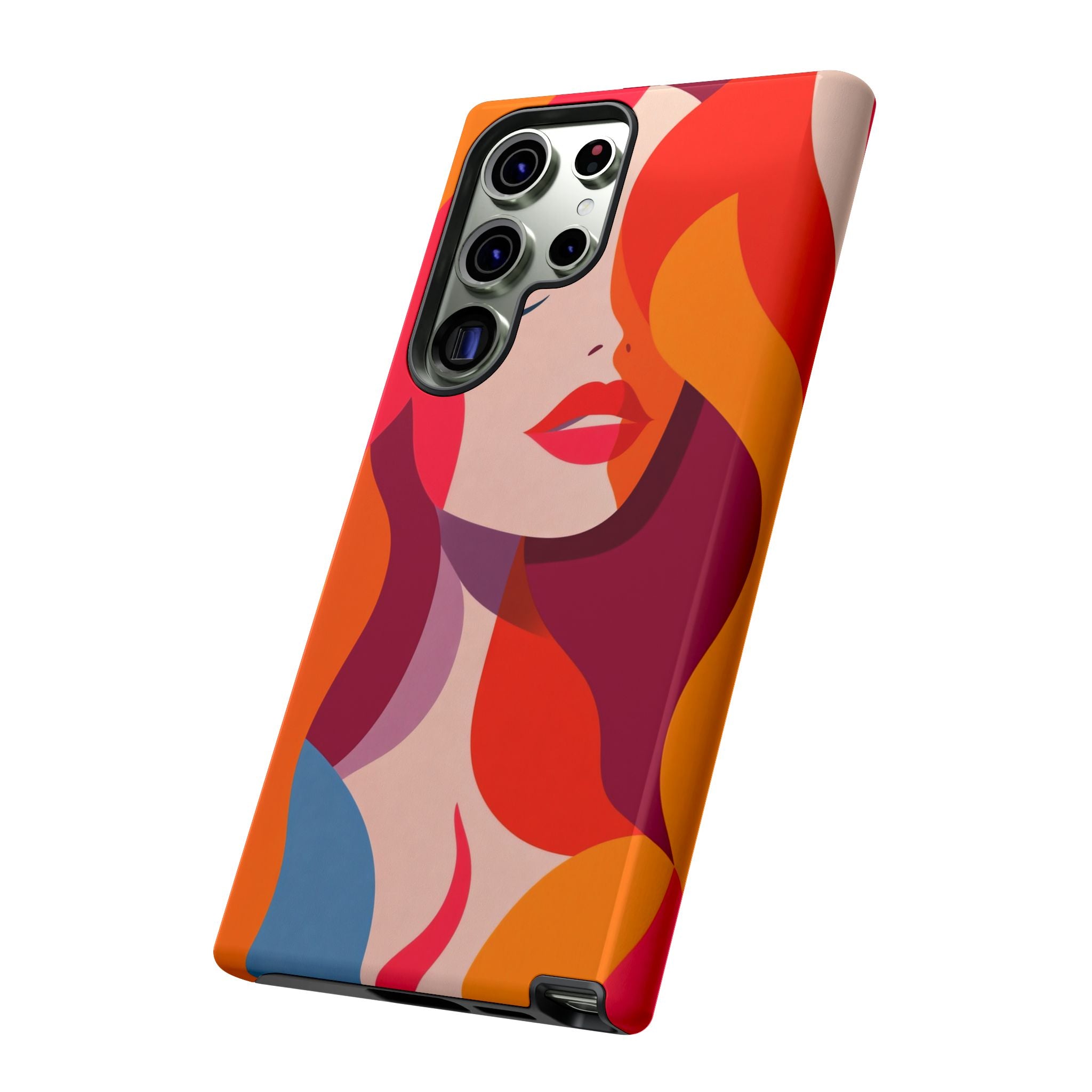 Retro Pop Art Woman Samsung Galaxy Case | Bold Colourful Abstract Portrait