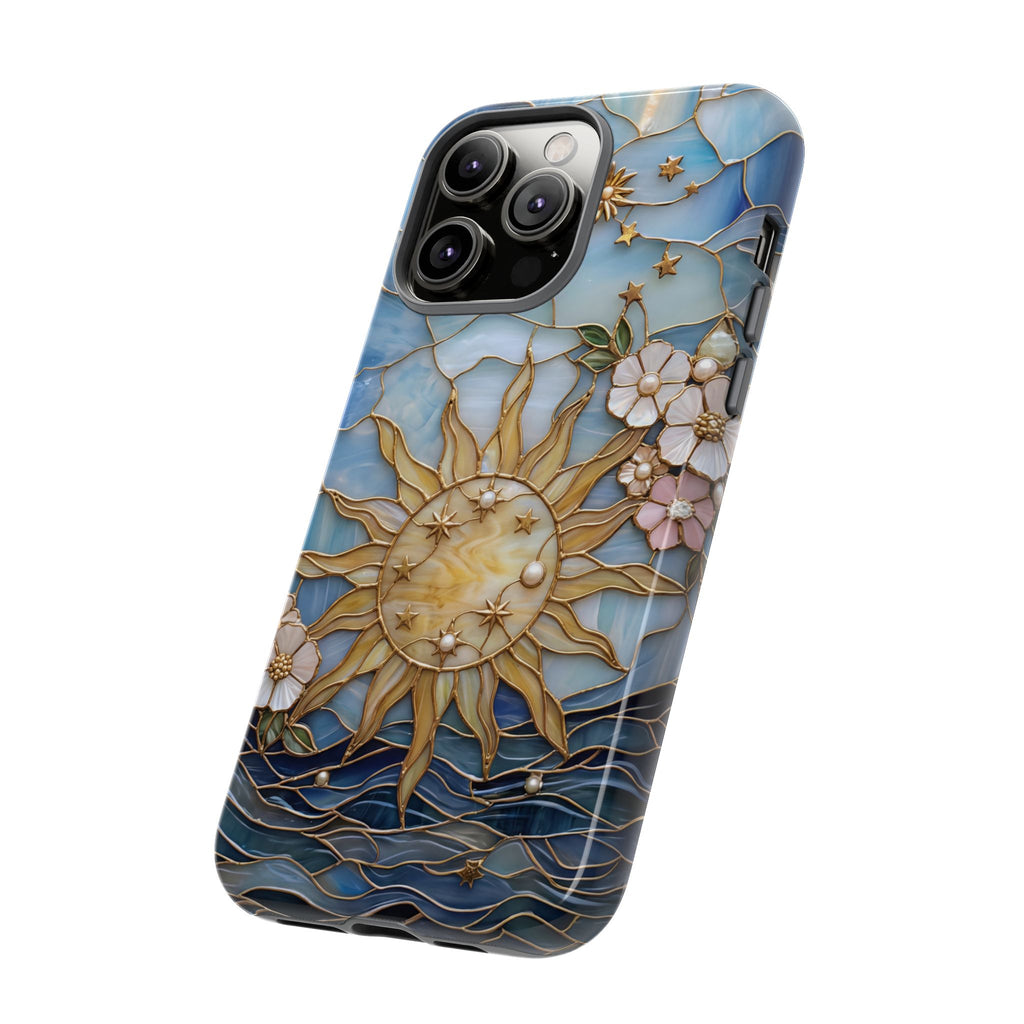 Stained Glass Floral Sun & Sea Tough iPhone Case