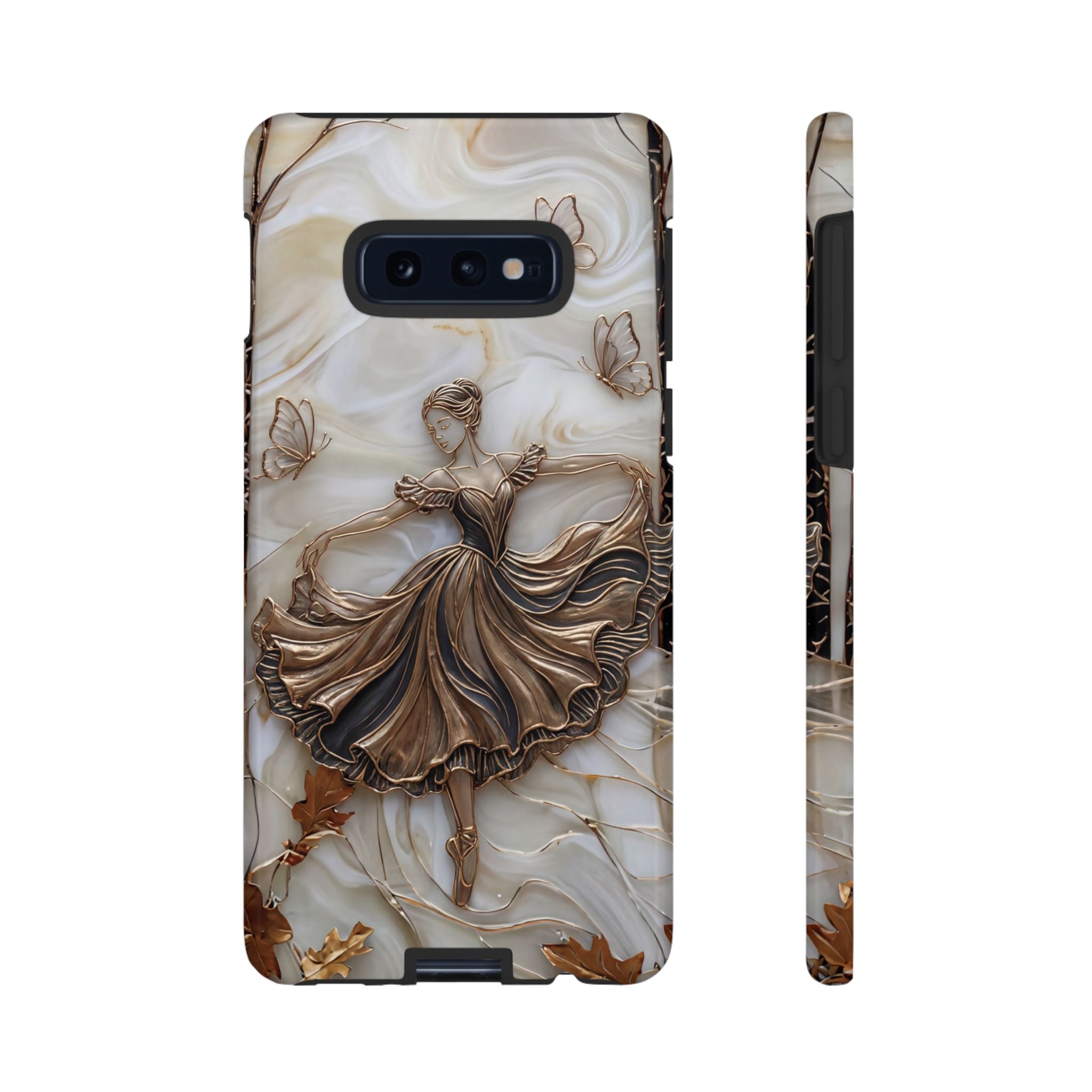 Elegant Bronze Ballerina Dance Design Samsung Galaxy Case