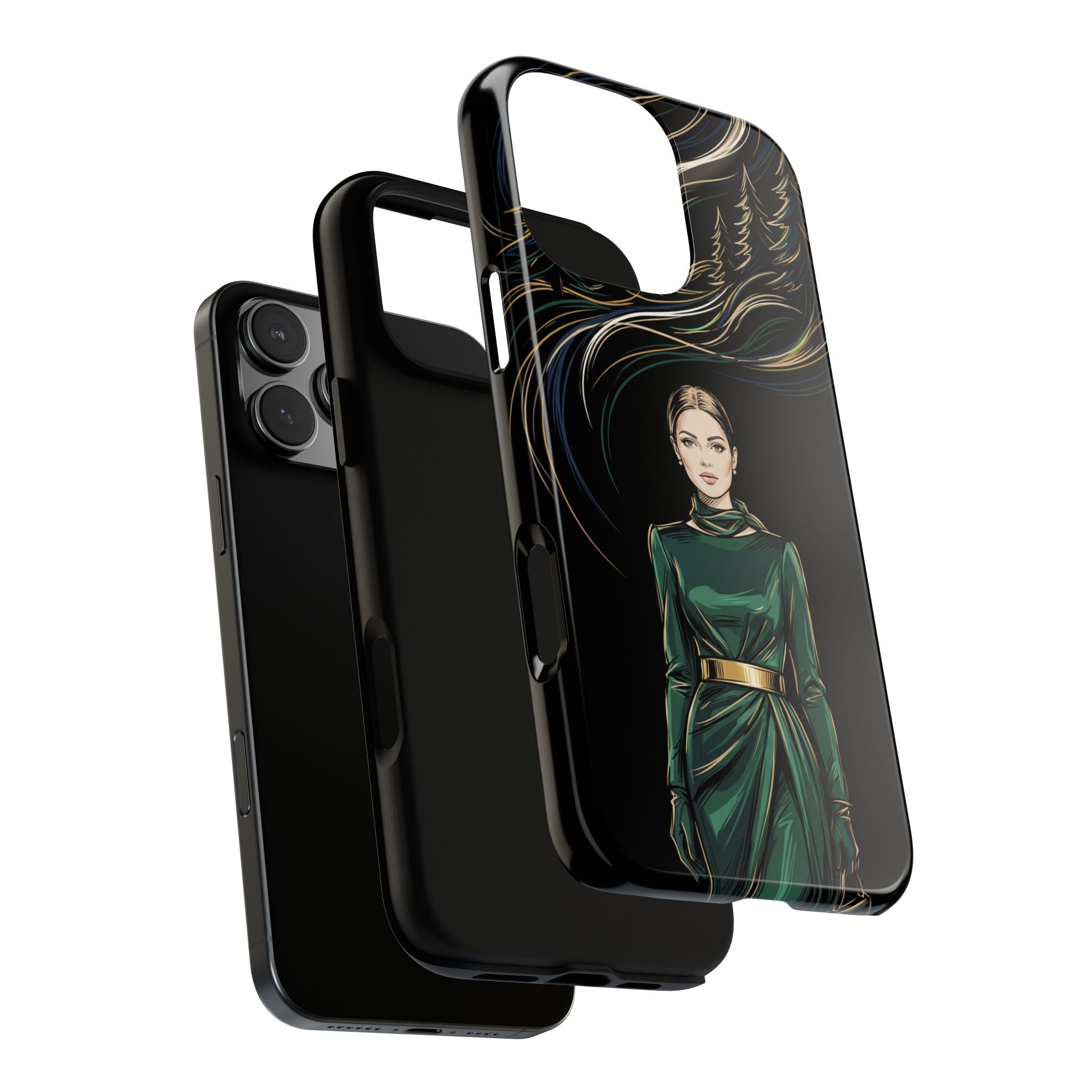 Elegant Forest Woman iPhone Case