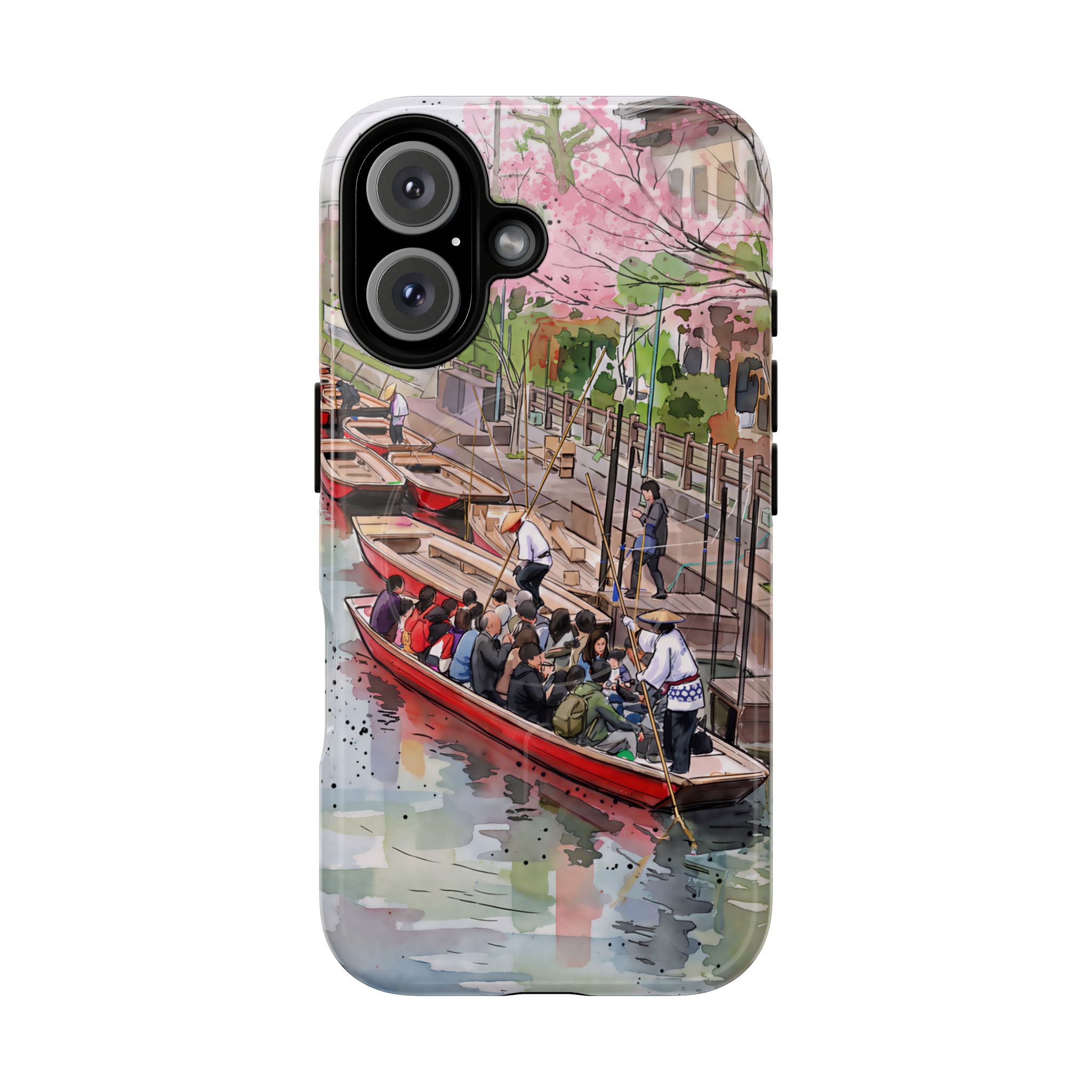Japan Canal Boat Serenity | Art MagSafe iPhone Case