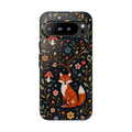 Fox Moon Google Pixel Phone Case | Whimsical Floral Night Woodland Protective Case