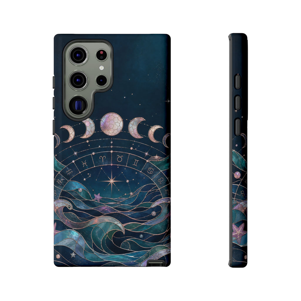 Celestial Zodiac Wheel Samsung Galaxy Phone Case | Moon Phase Phone Case