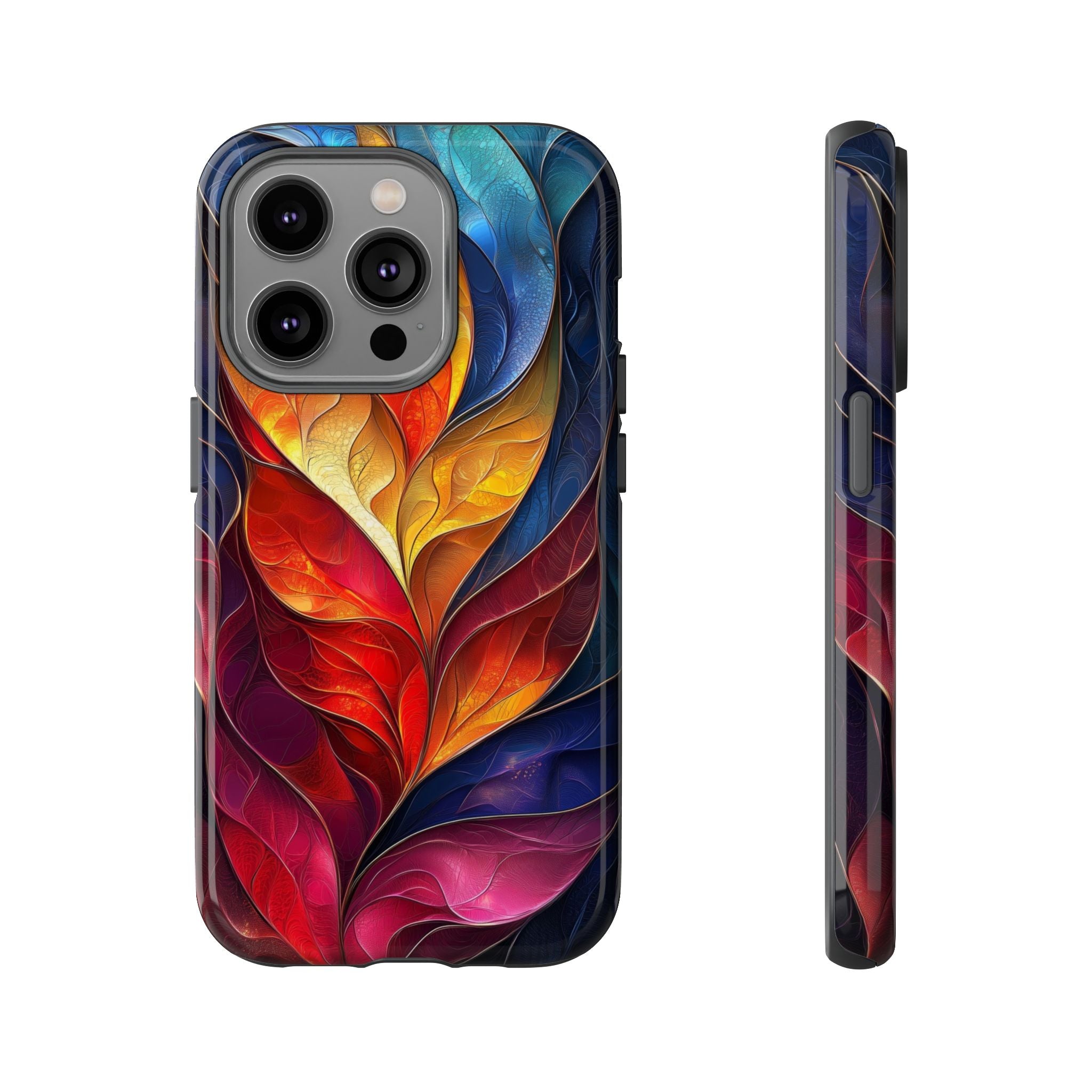 Abstract Colourful Leaf iPhone Case