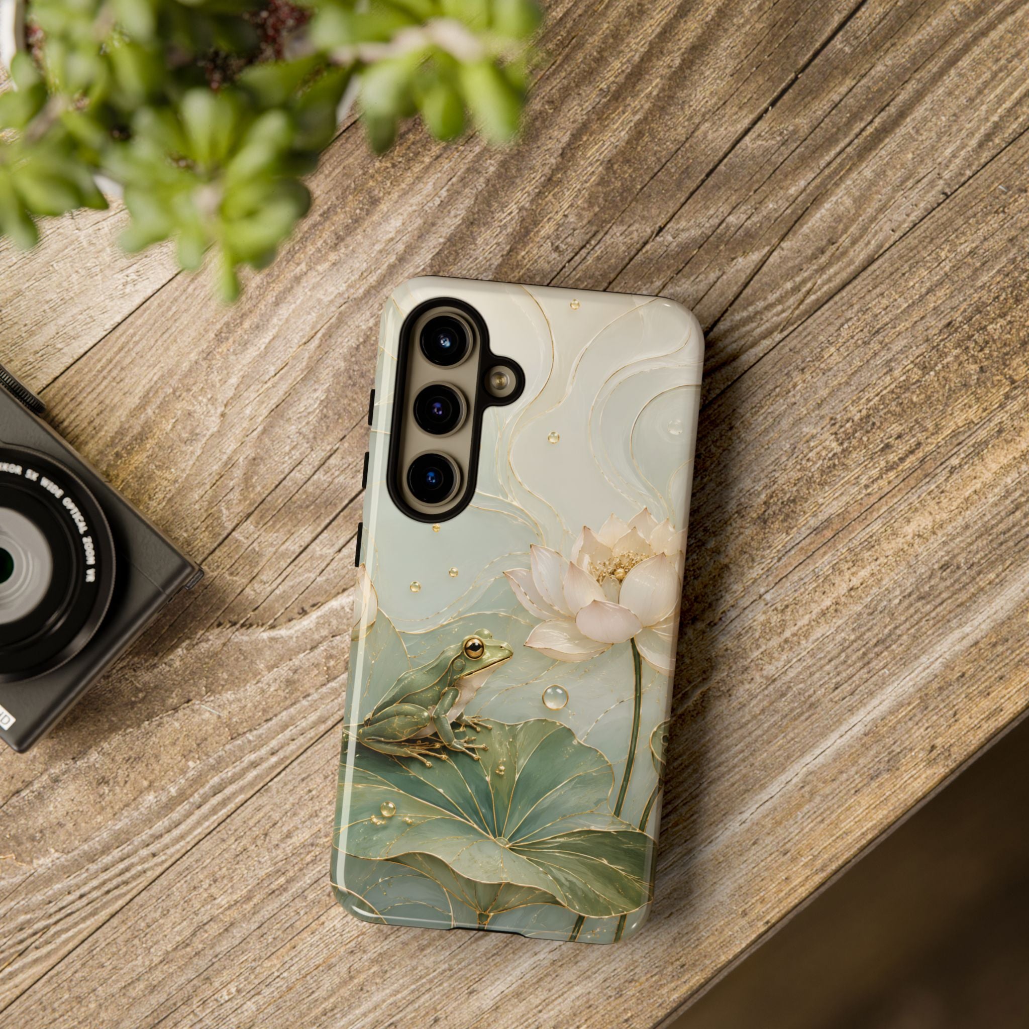 Lotus Frog Samsung Galaxy Phone Case | Water Lily Phone Case