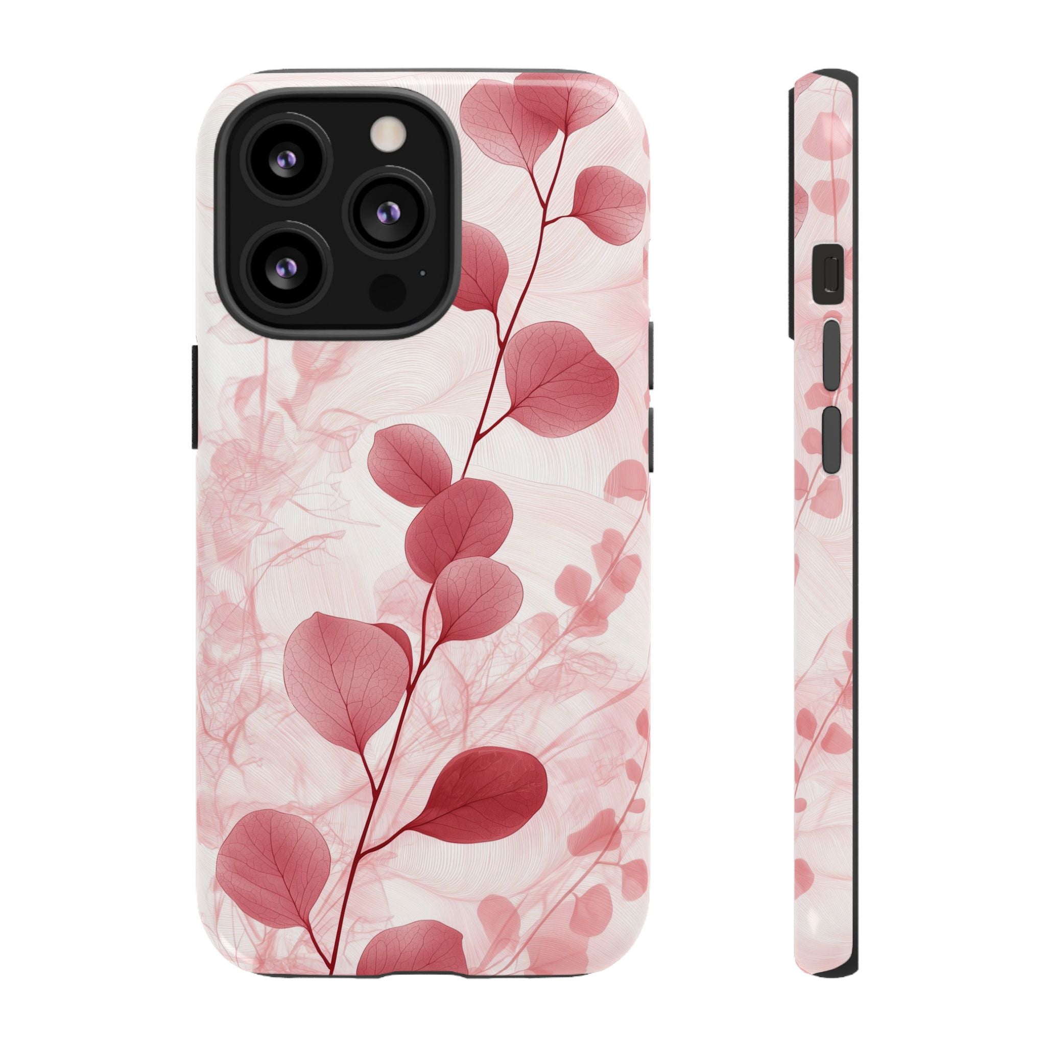 Pink Botanical Floral Eucalyptus iPhone Case