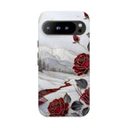 Winter Rose Google Pixel Phone Case | Red Floral Phone Case