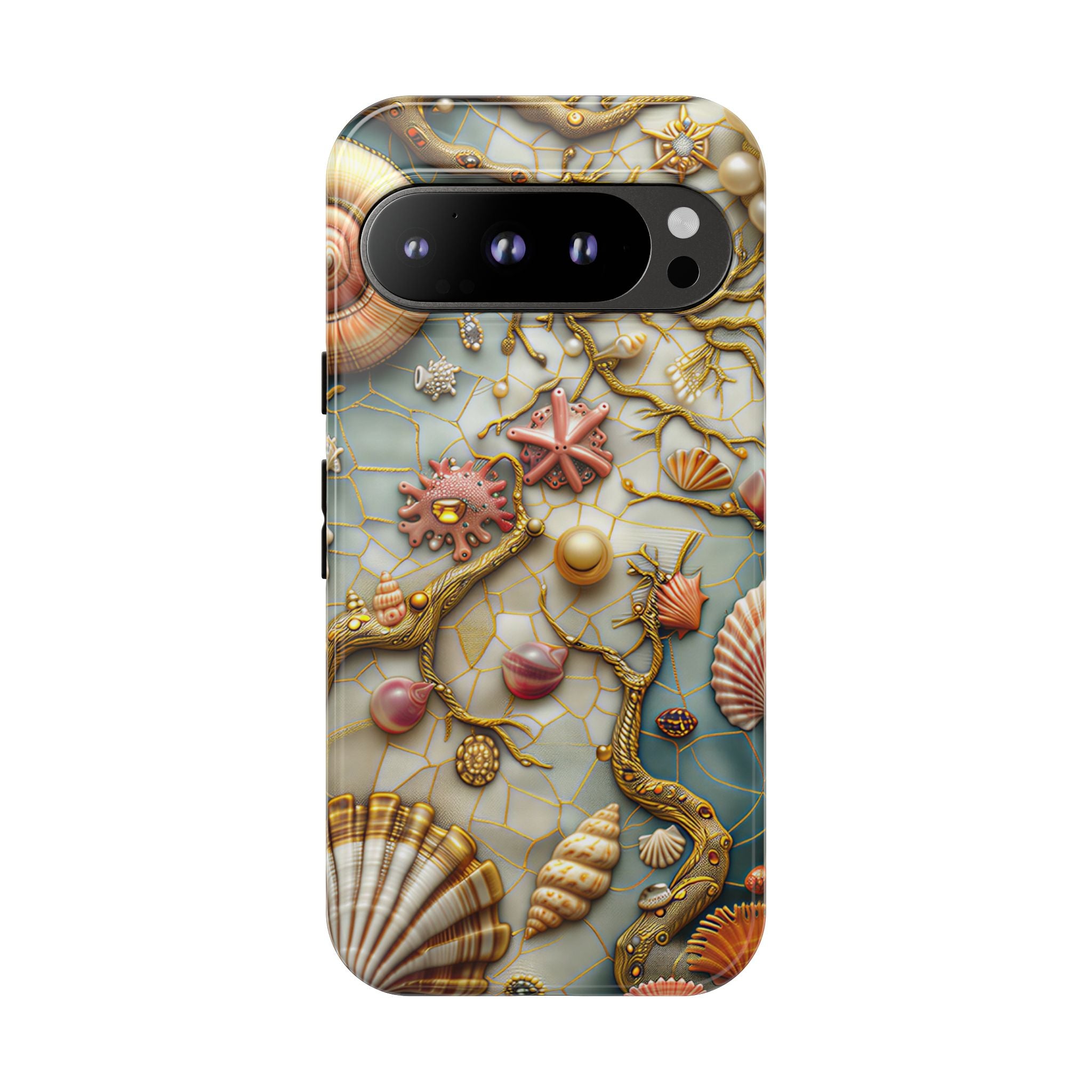 Decorative Seashell & Pearl Beach Design Google Pixel Case