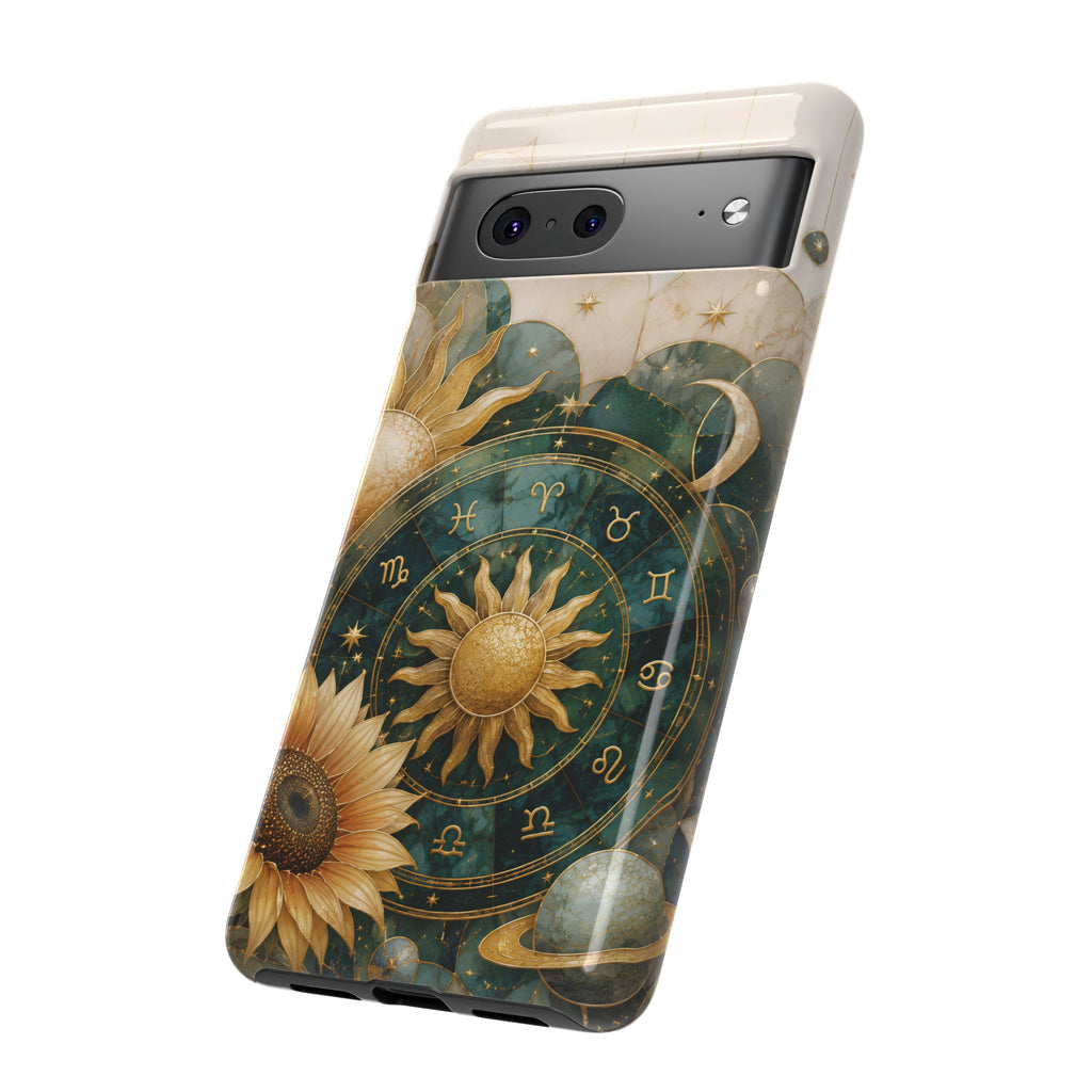 Celestial Sun Google Pixel Phone Case | Zodiac Wheel Phone Case